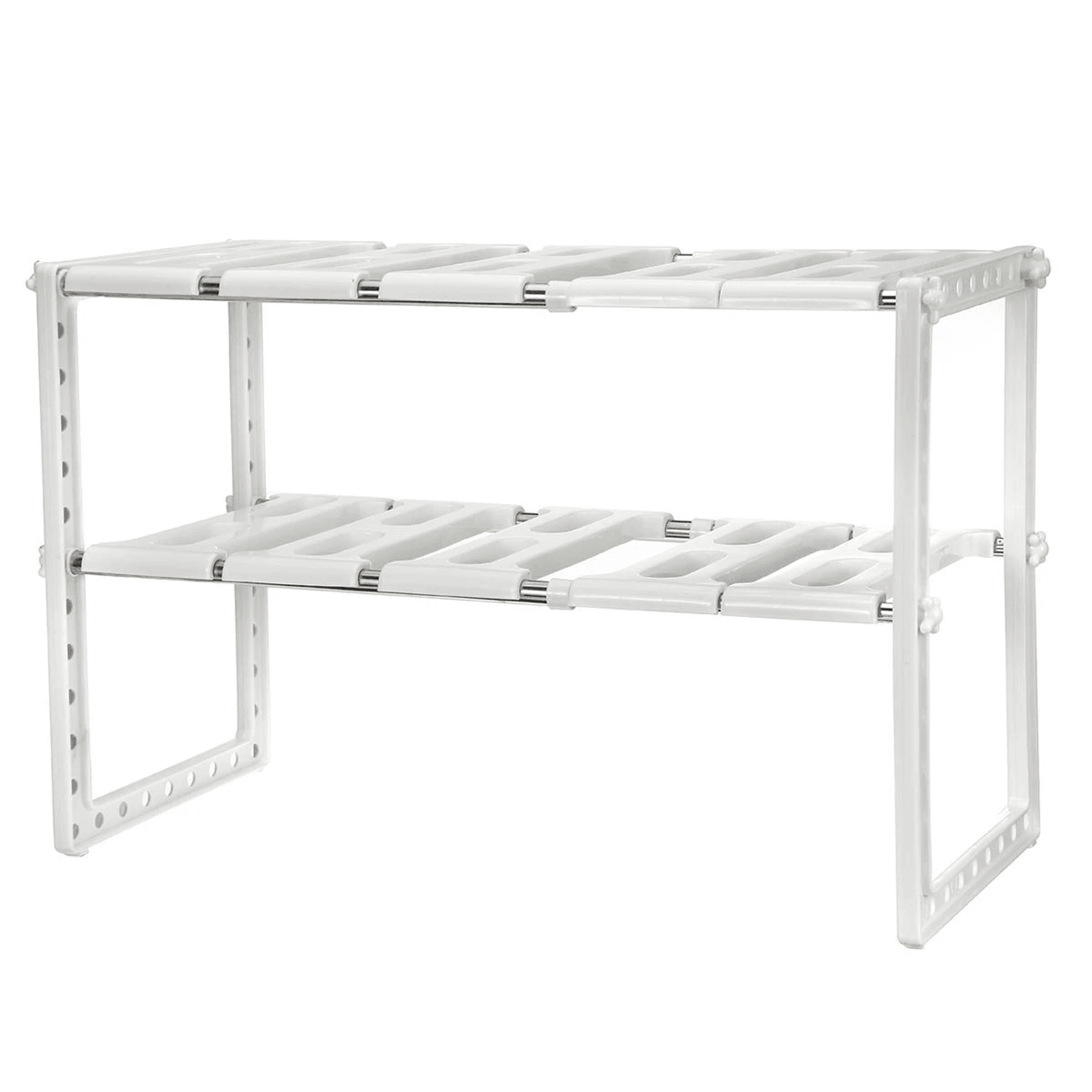 Expandable Two Tier Kitchen Storage Shelf With Removable Panel 3