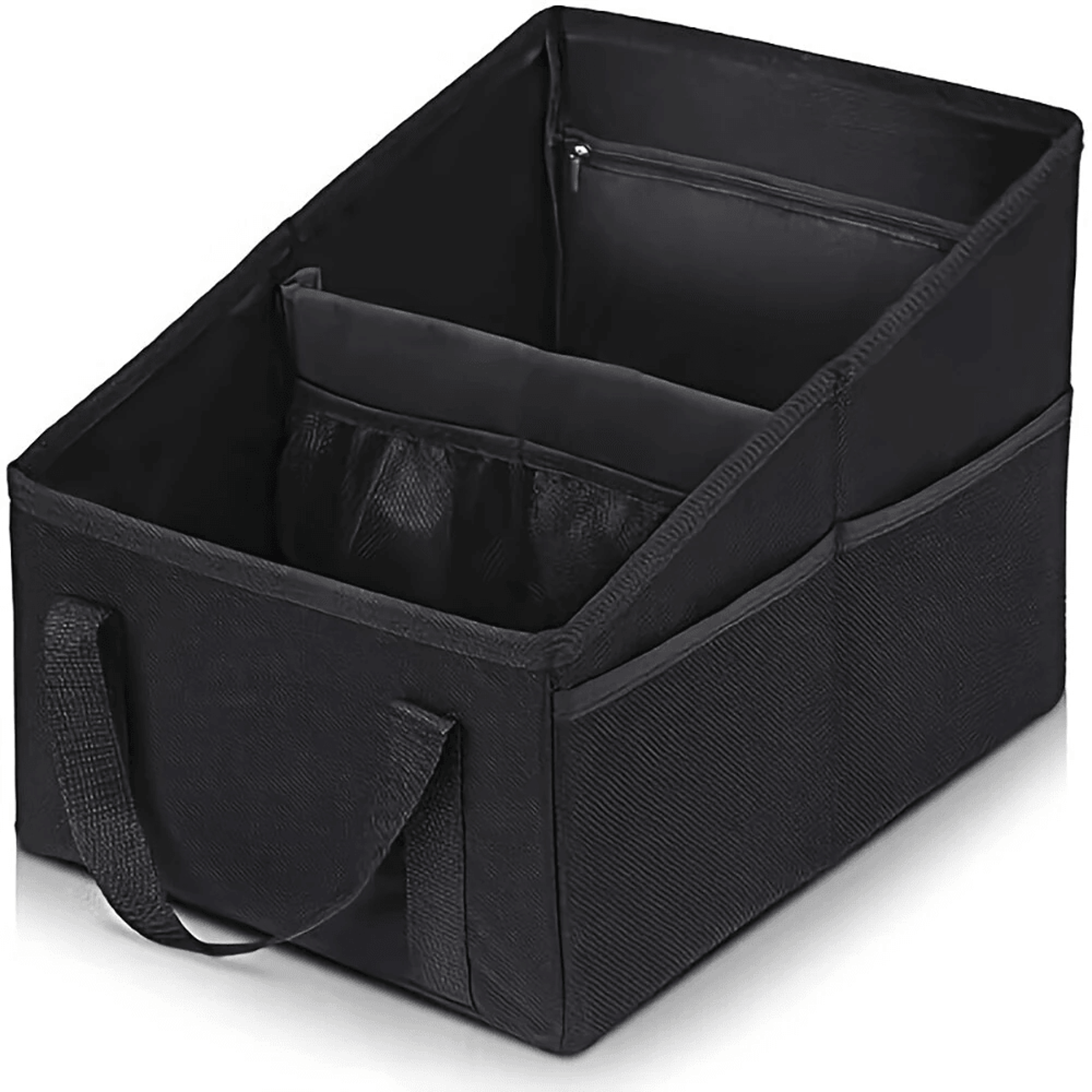 Foldable Car Storage Box With Multi Compartment Design And Carry Handle 2