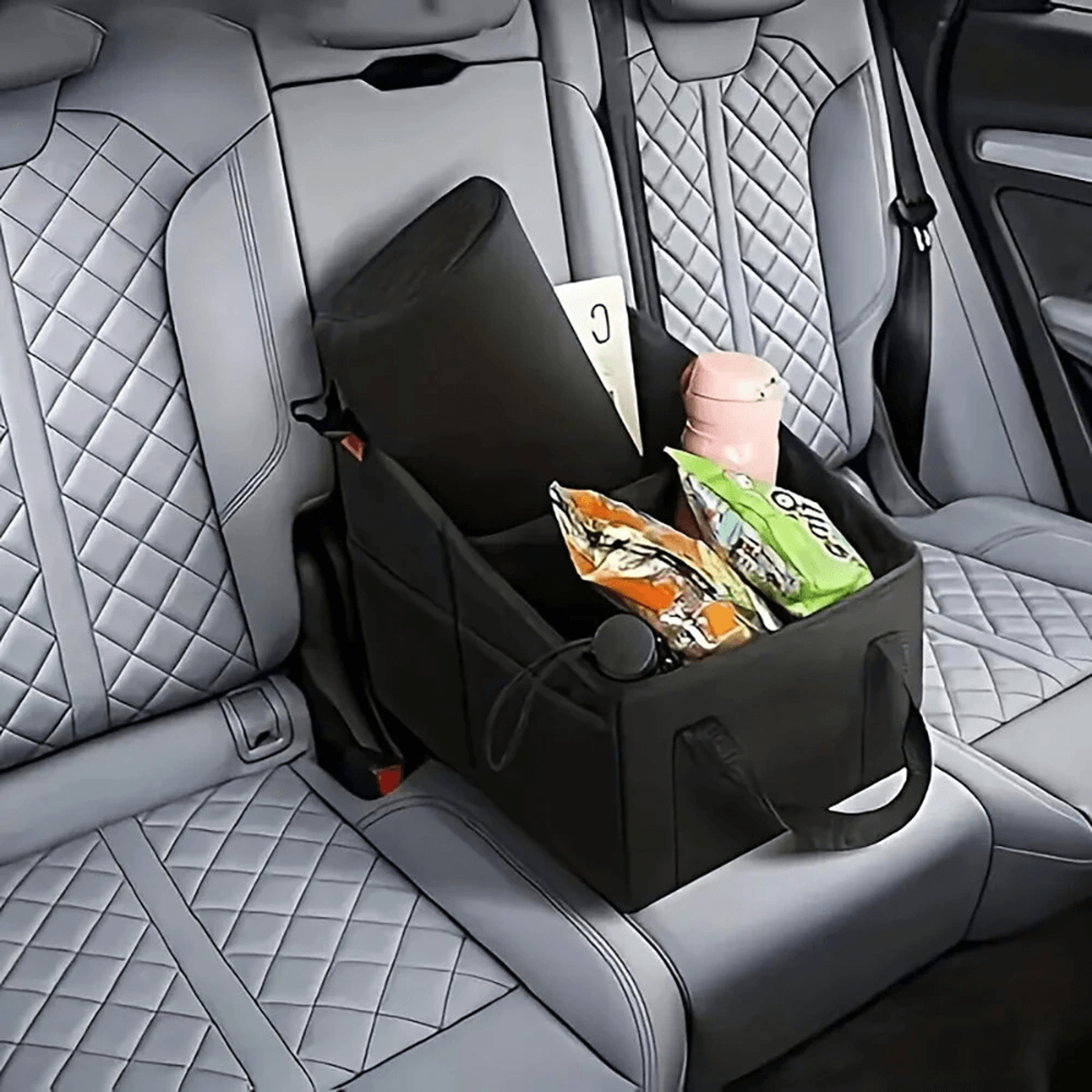 Foldable Car Storage Box With Multi Compartment Design And Carry Handle 1