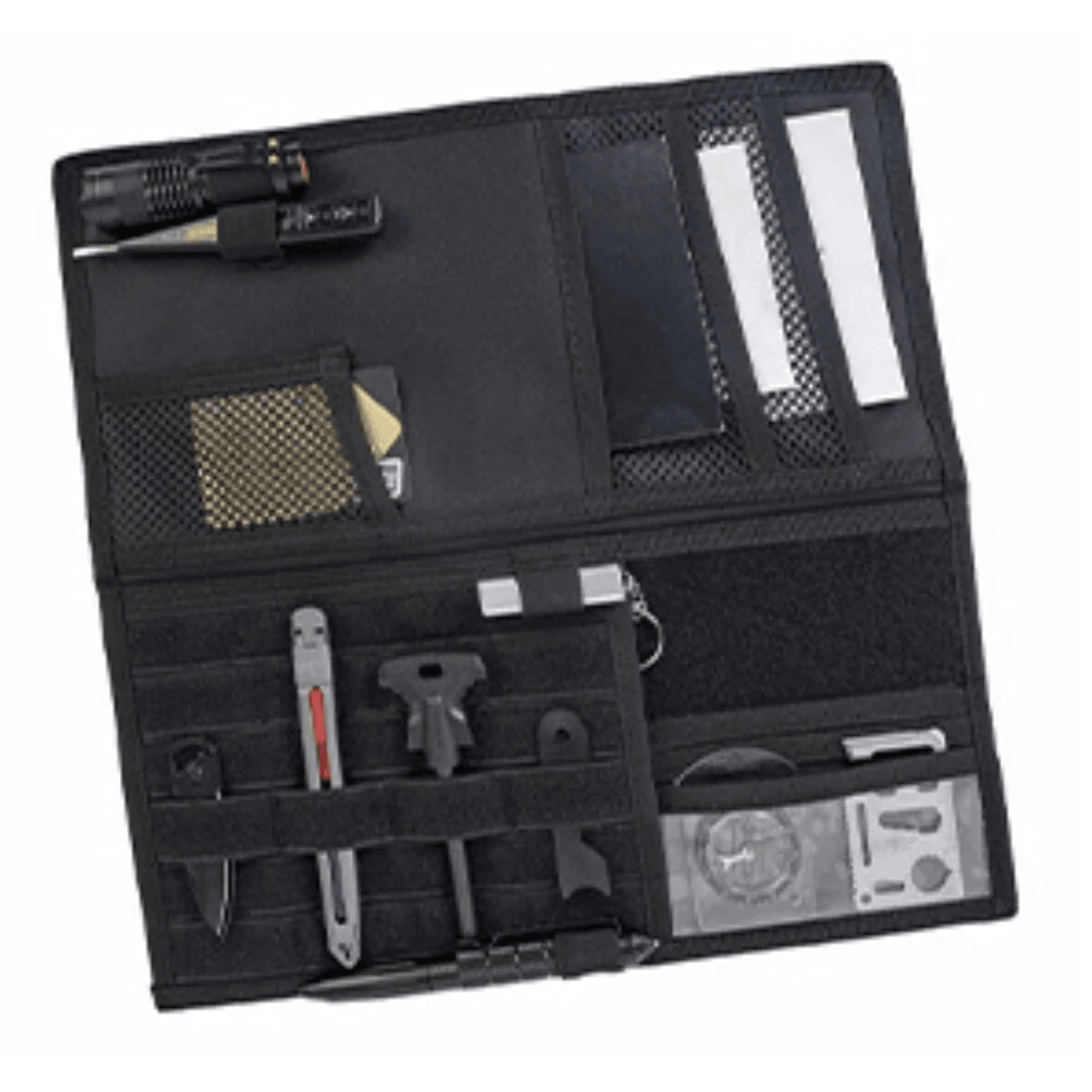Tactical Sun Visor Organizer With MOLLE Storage Pockets And Elastic Gear Loops 0