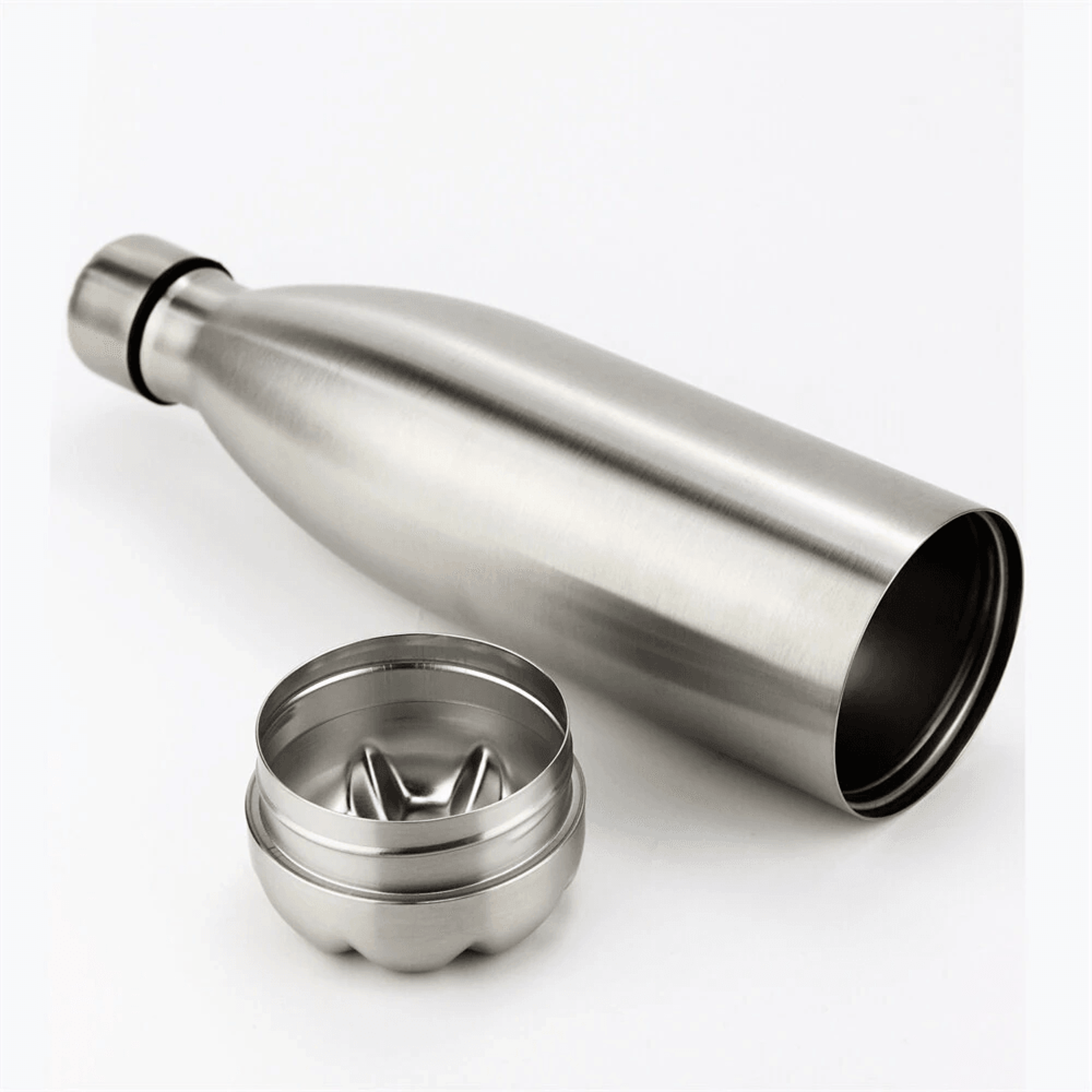 Stainless Steel Water Bottle With Hidden Storage Compartment 1