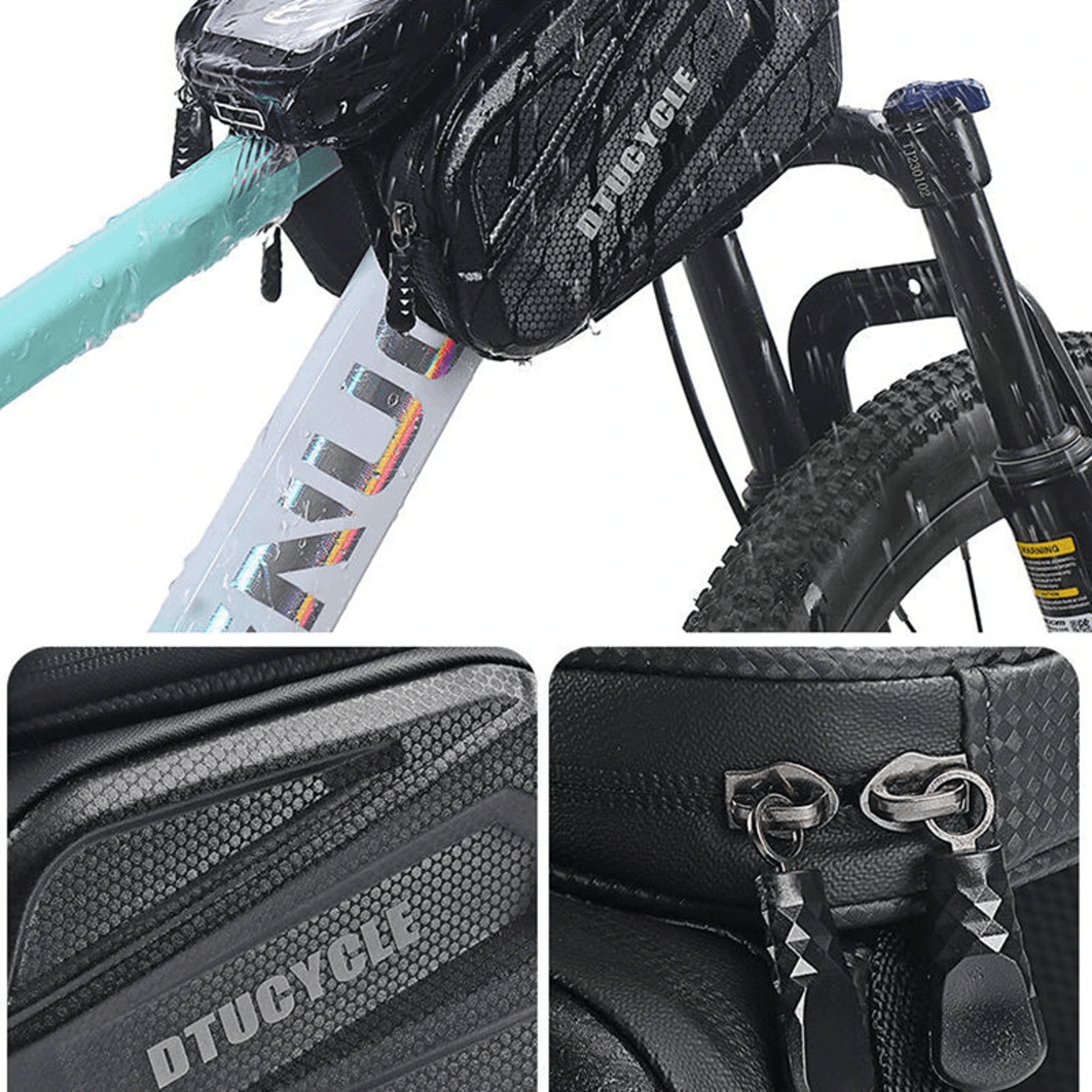 Waterproof Bicycle Front Frame Touch Screen Organizer Bag For MTB And Road Cycling 4