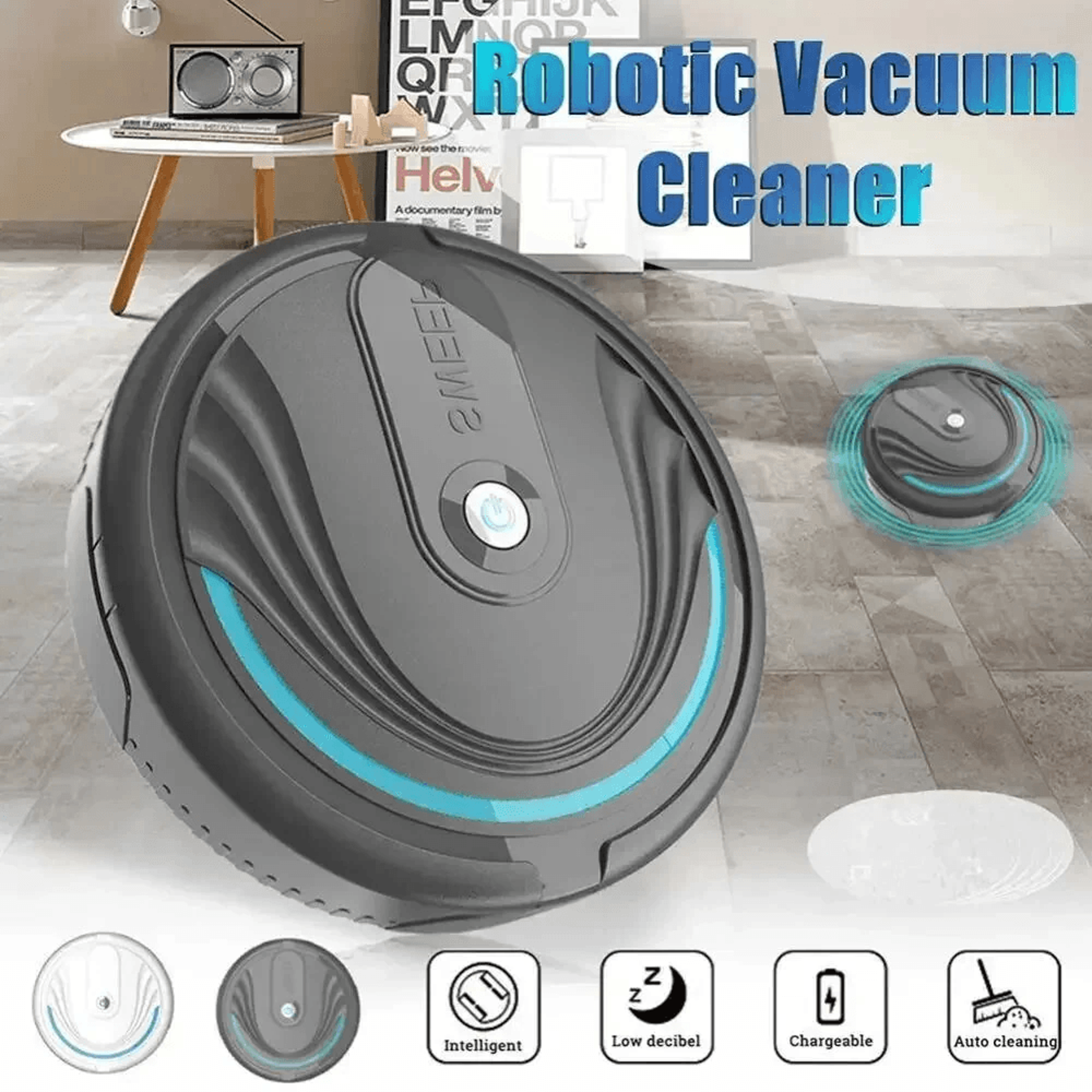 Mini Robot Vacuum Cleaner USB Rechargeable Electrostatic Floor Sweeper 6