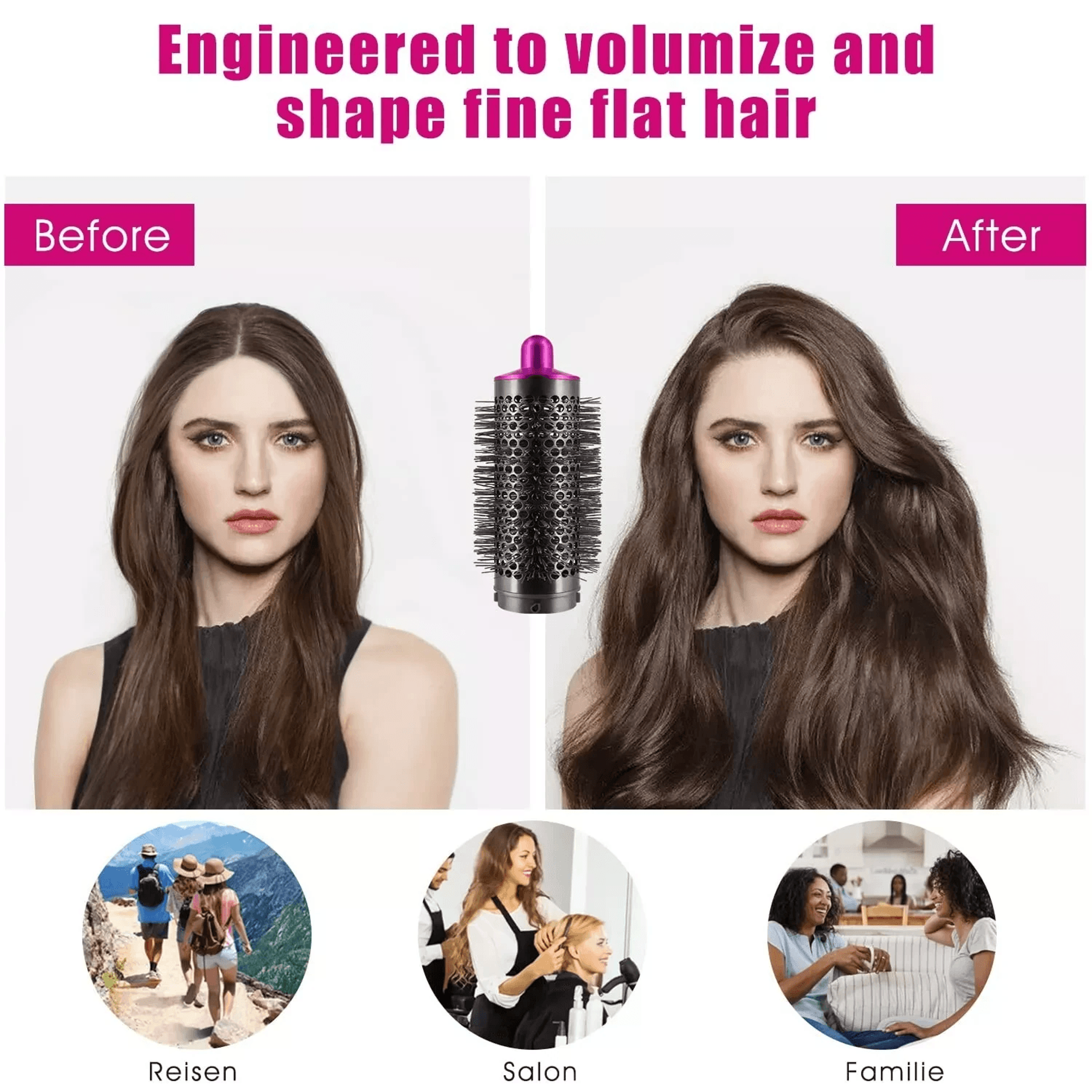 Cylindrical Styling Comb Adapter For Styler Models Root Lift Volume Attachment 4
