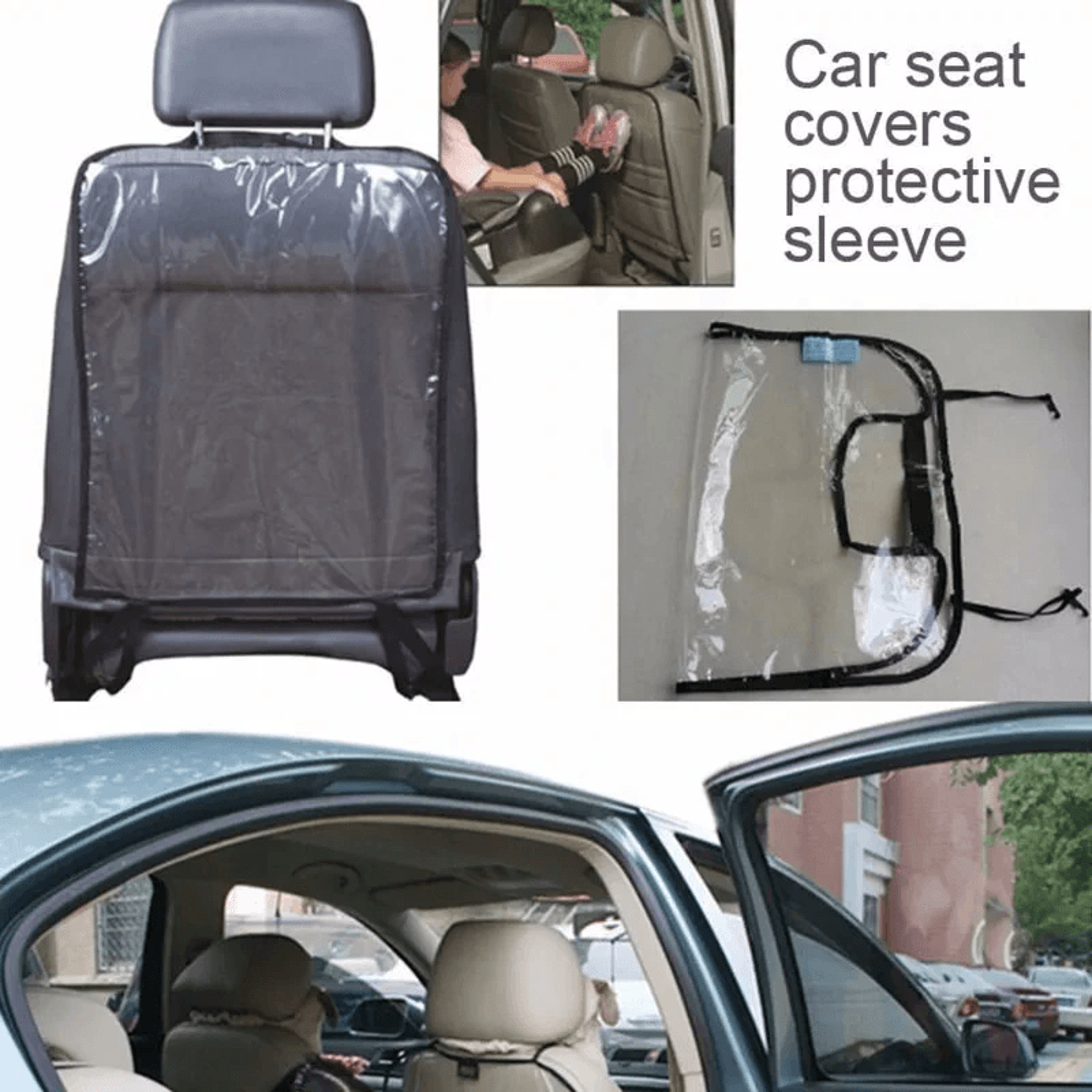 Transparent Car Seat Back Protector Universal Anti Kick Cover 2
