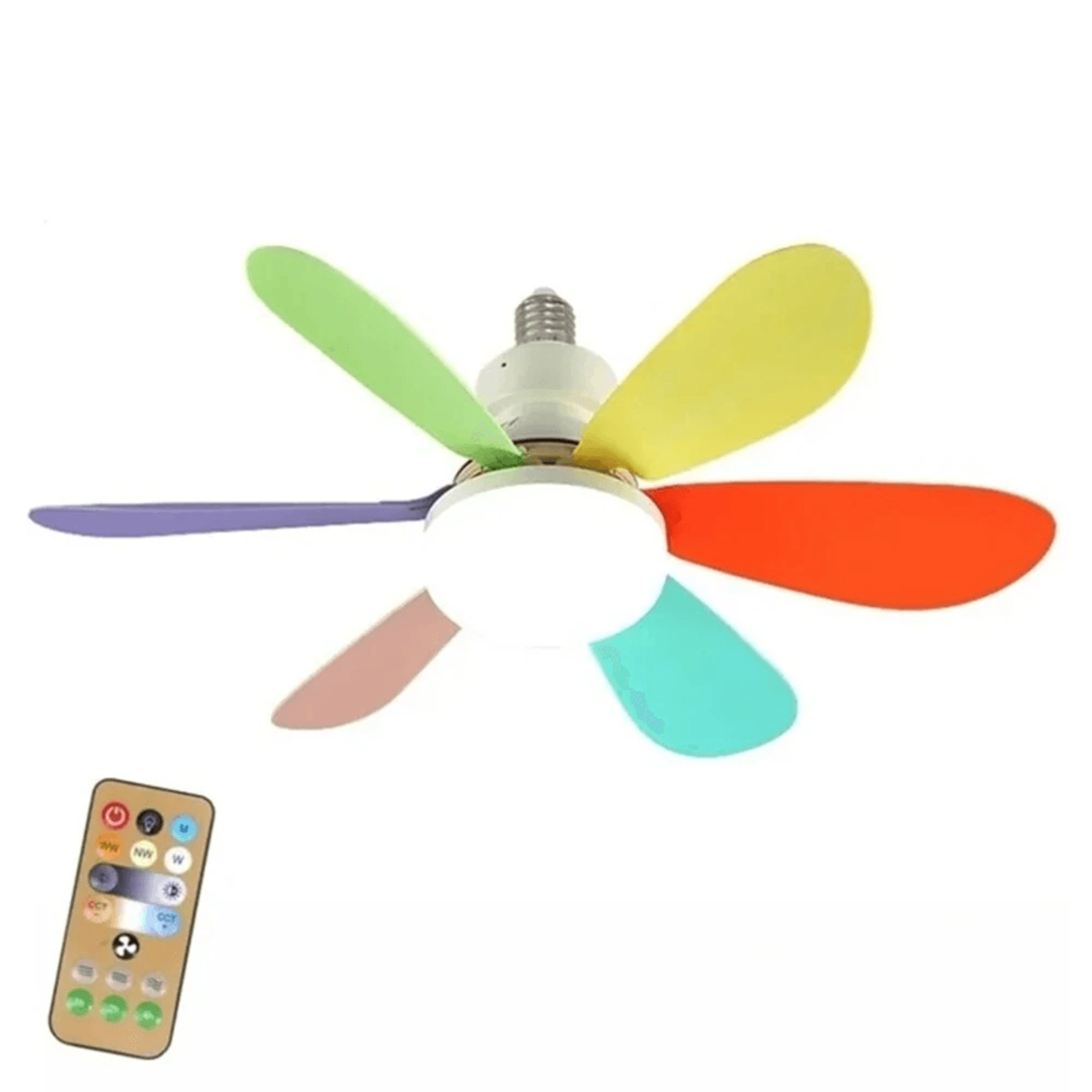 Ceiling Fan Light With Remote Control Dimmable LED And Fan Speeds 7