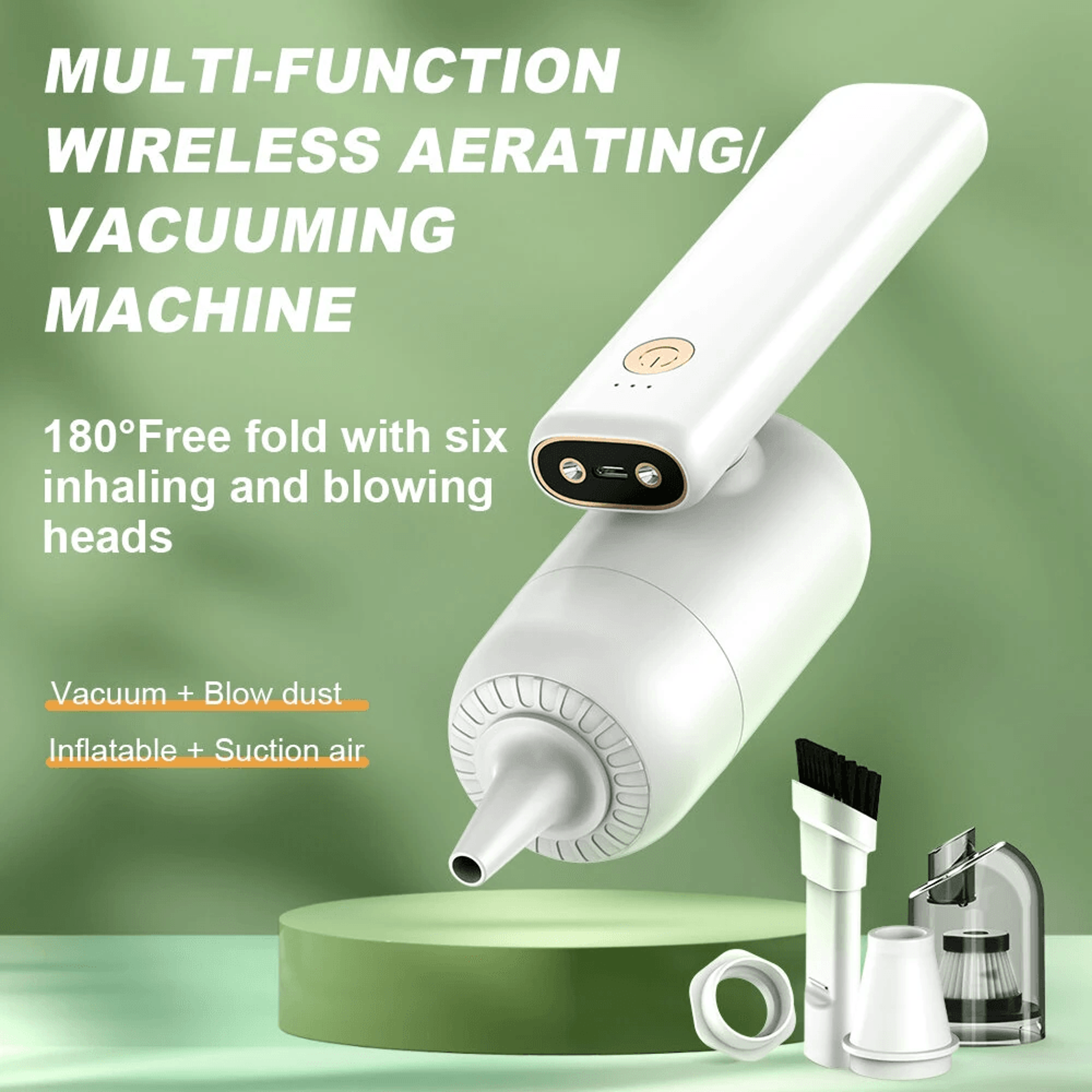 Cordless Handheld Vacuum Cleaner With Adjustable Handle And Dual LED Lights 1