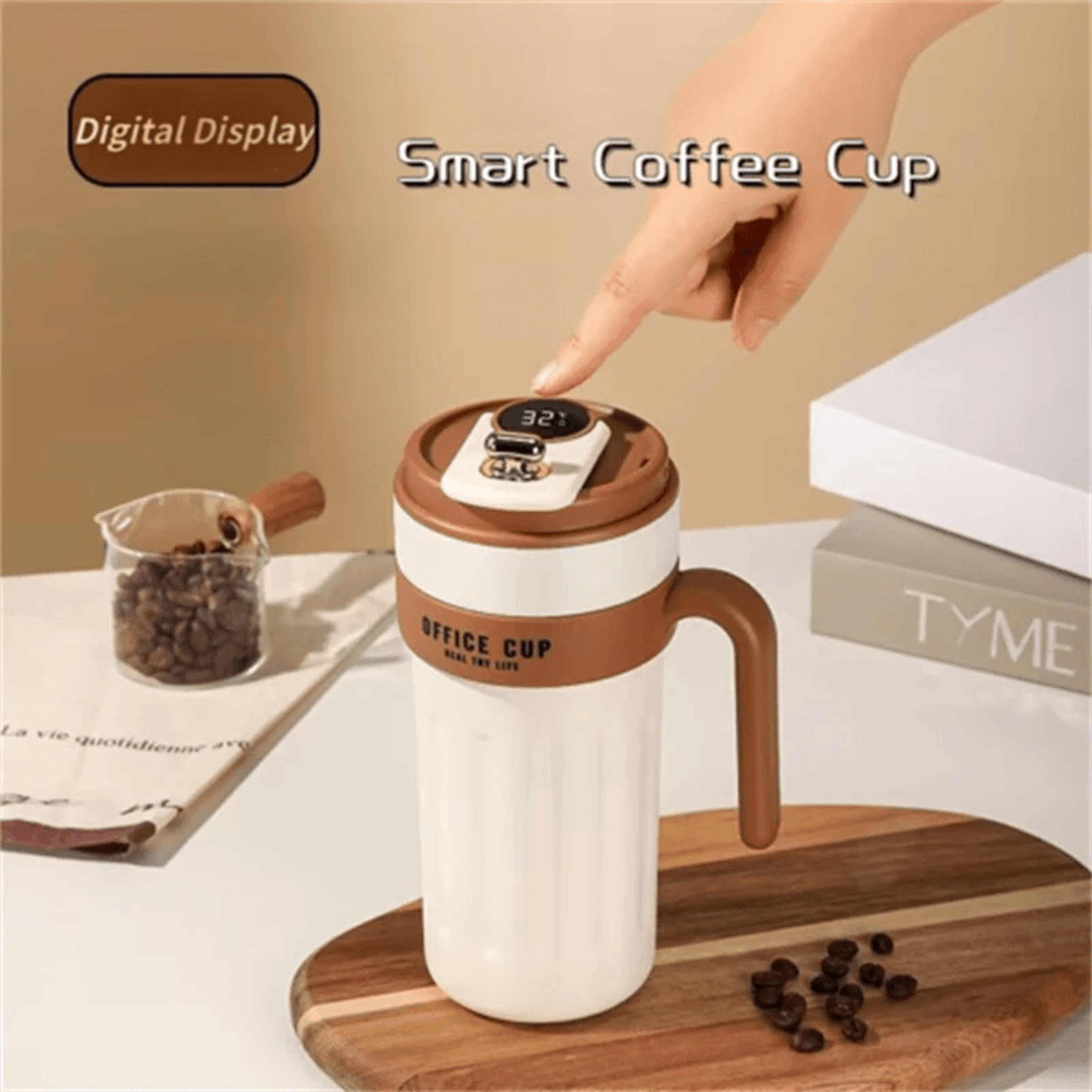 Smart Stainless Steel Insulation Cup With LED Temperature Display And Handle 5