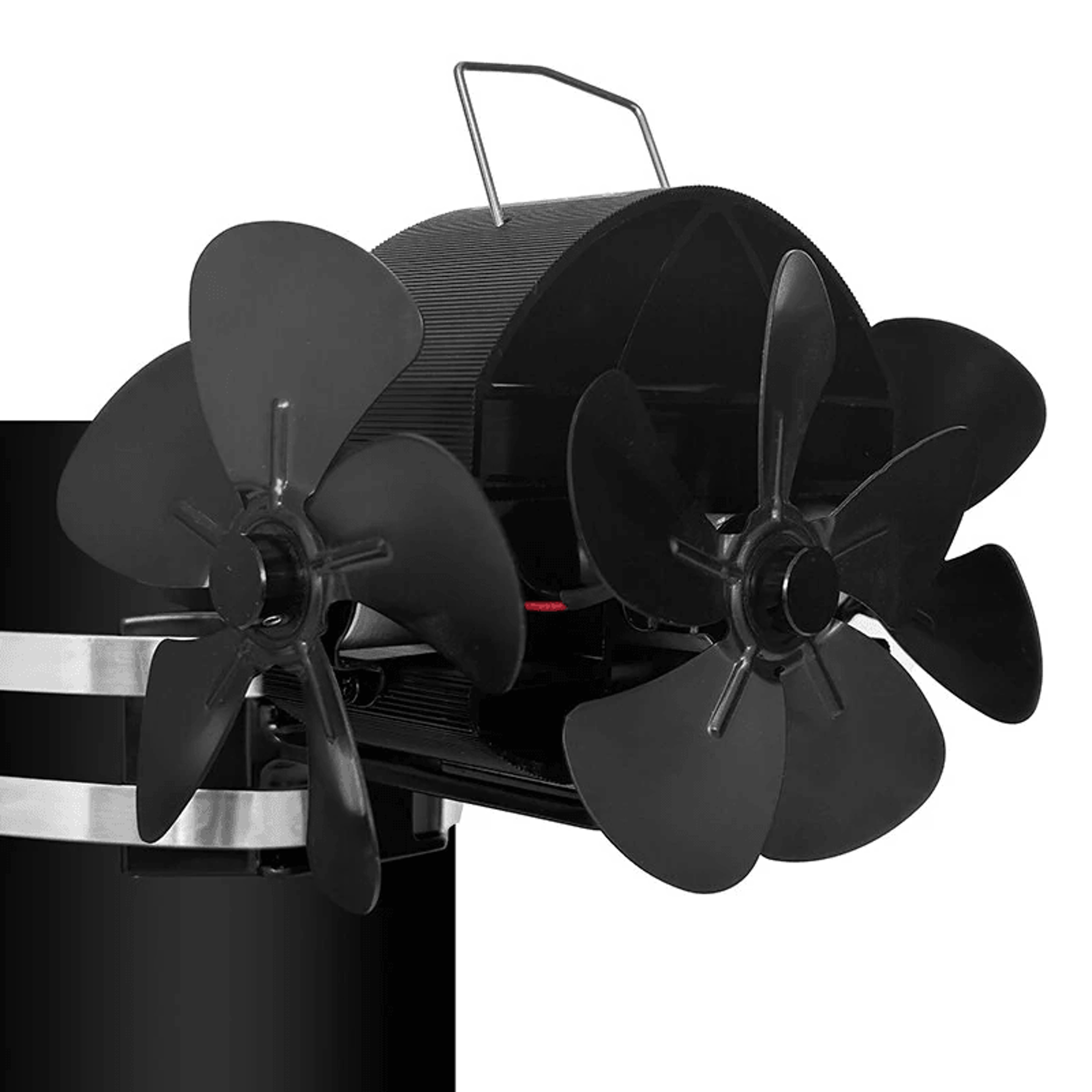 Blades Heat Powered Wood Stove Fan Quiet Eco Friendly Portable Heater 4
