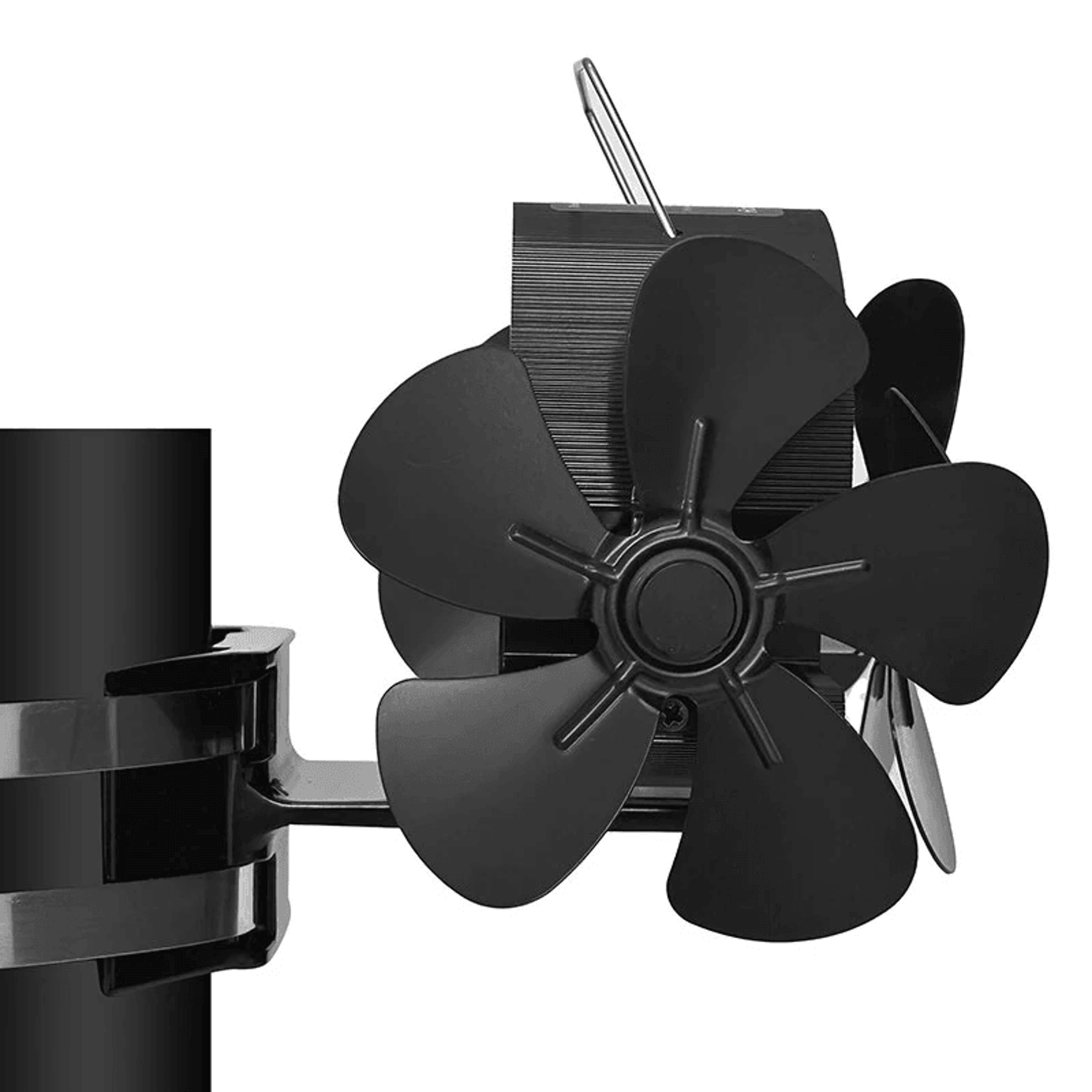 Blades Heat Powered Wood Stove Fan Quiet Eco Friendly Portable Heater 1
