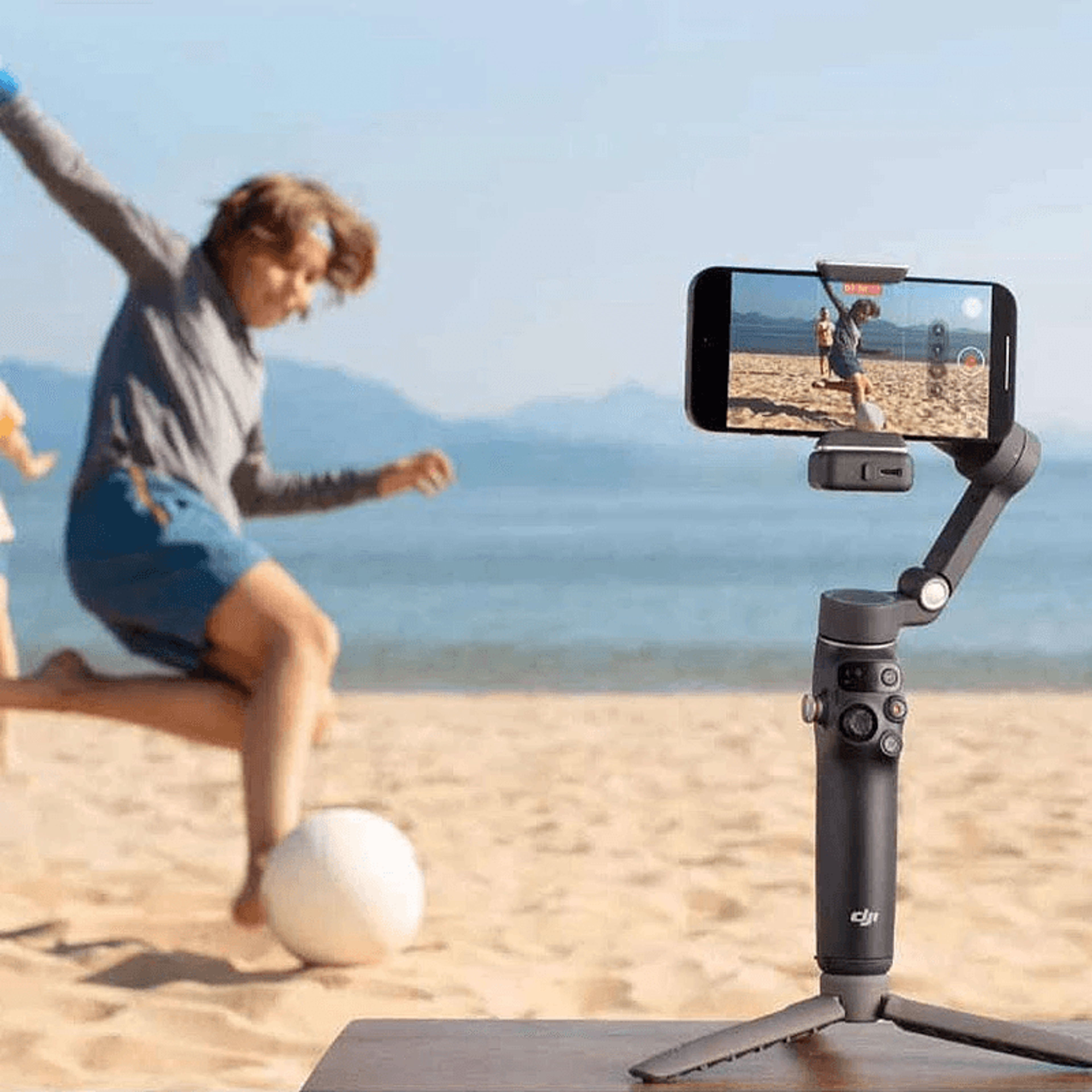 Foldable Mobile Gimbal Stabilizer With Smart Tracking Module And Extension Rod 3