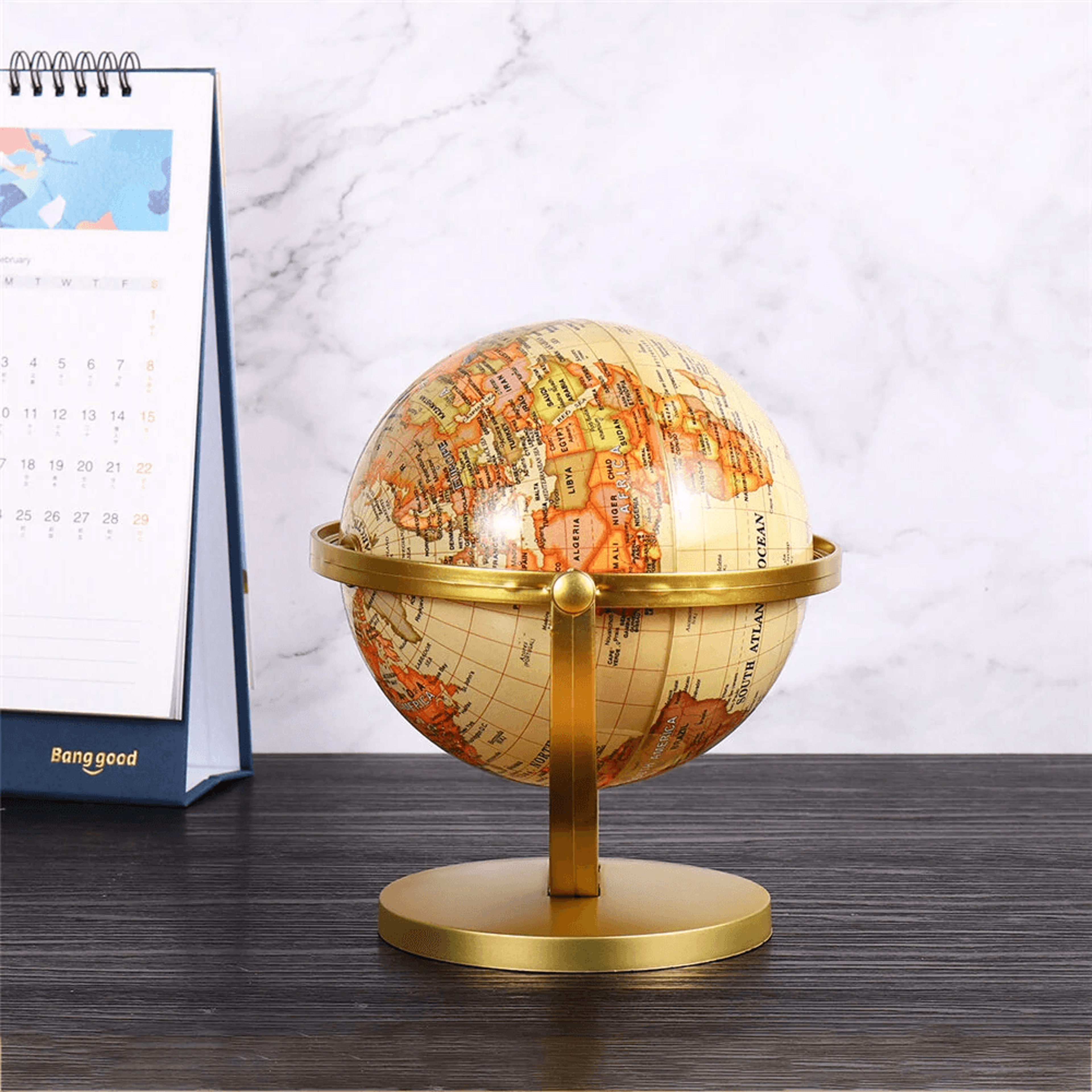 World Globe Map Degree Rotating Earth Atlas Map Geography Education Toy Desktop Gift 3