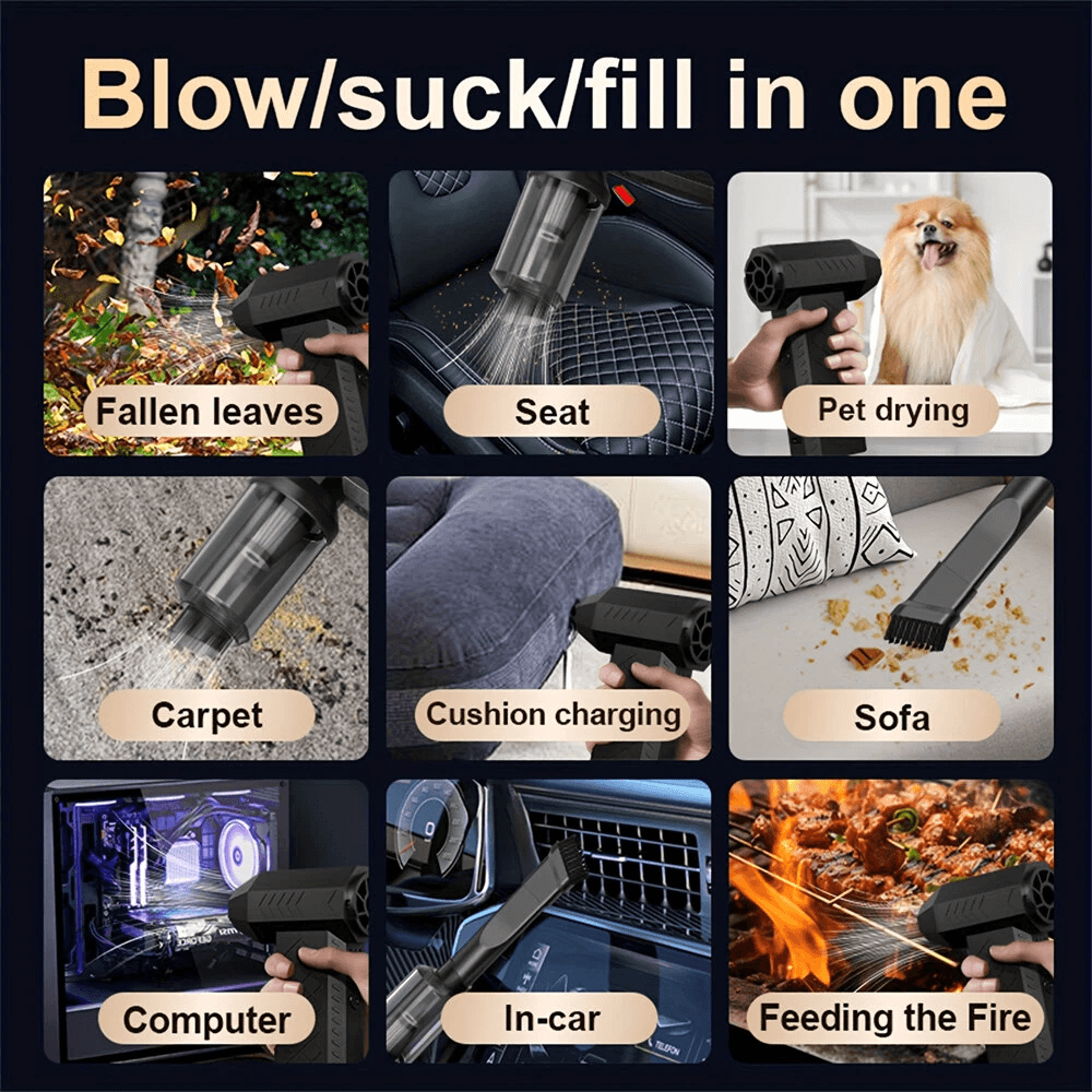 Cordless Blower Vacuum And Air Duster With Brushless Motor 3