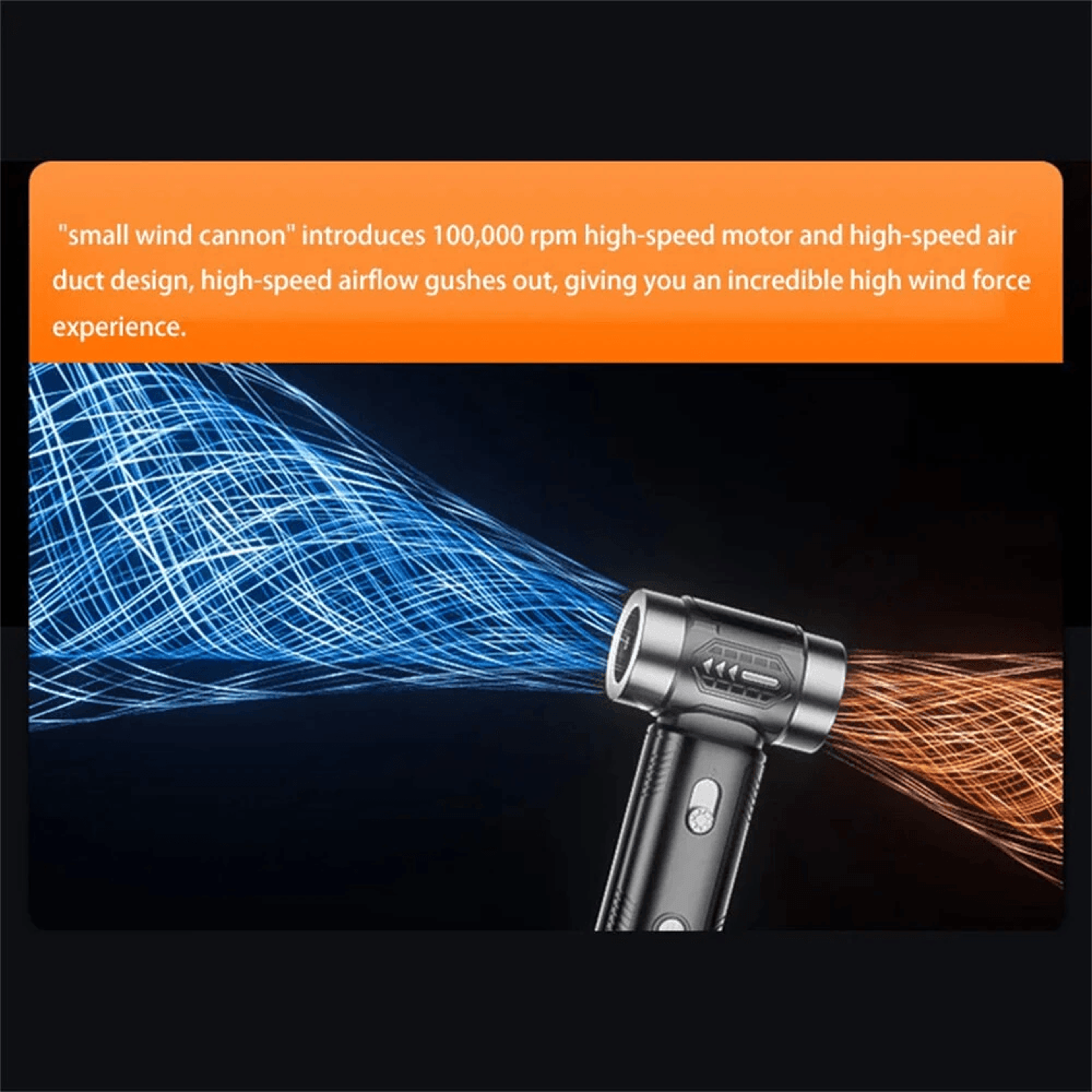 Brushless Electric Motor Vacuum Cleaner Portable Handheld Turbo Fan Black 3