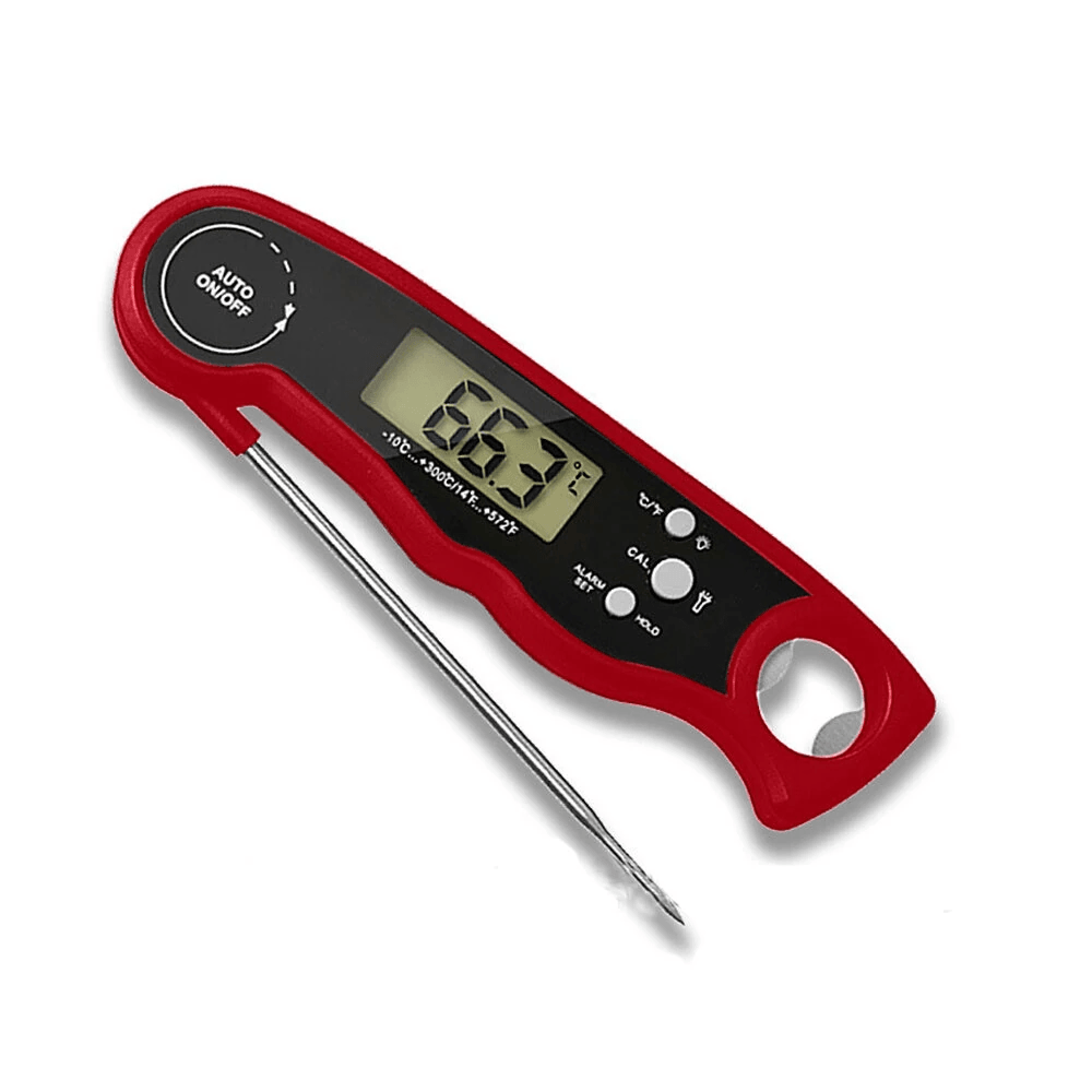 Foldable Dual Probe Food Thermometer With Backlit LCD Display 0