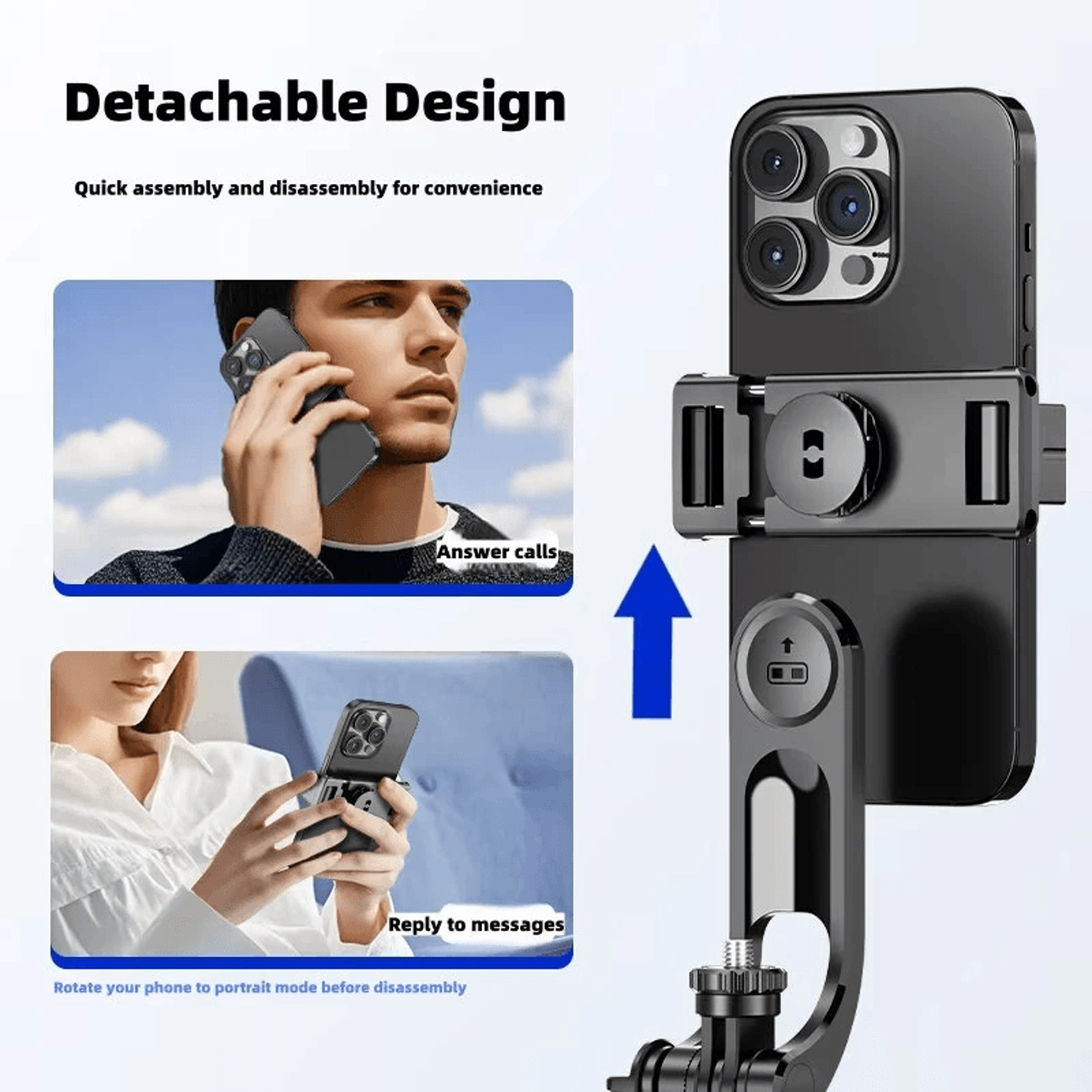 Wireless Bluetooth Selfie Stick With Adjustable Tripod And Detachable Remote 2