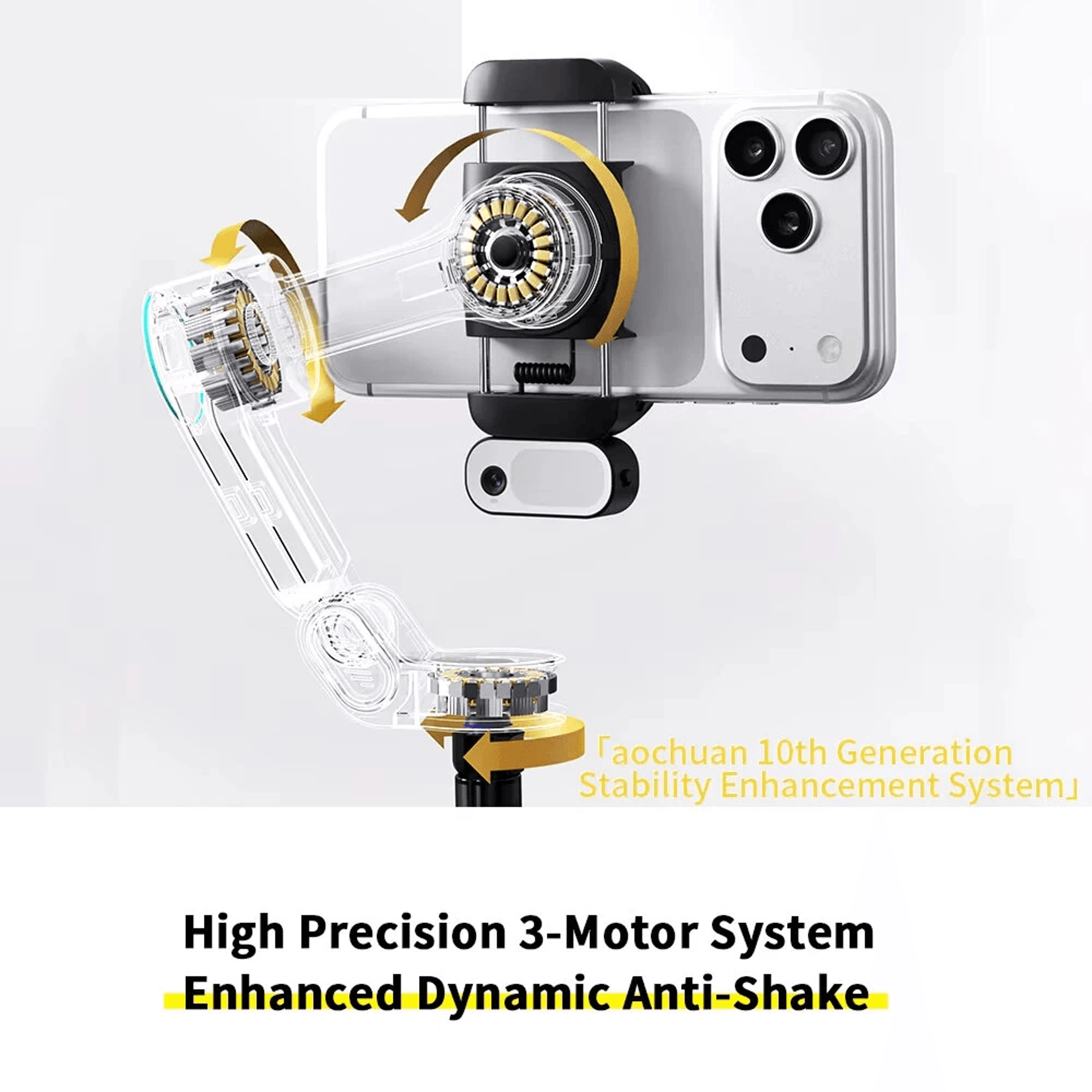 Axis Smartphone Gimbal Stabilizer With AI Face Tracking And Extendable Tripod 2
