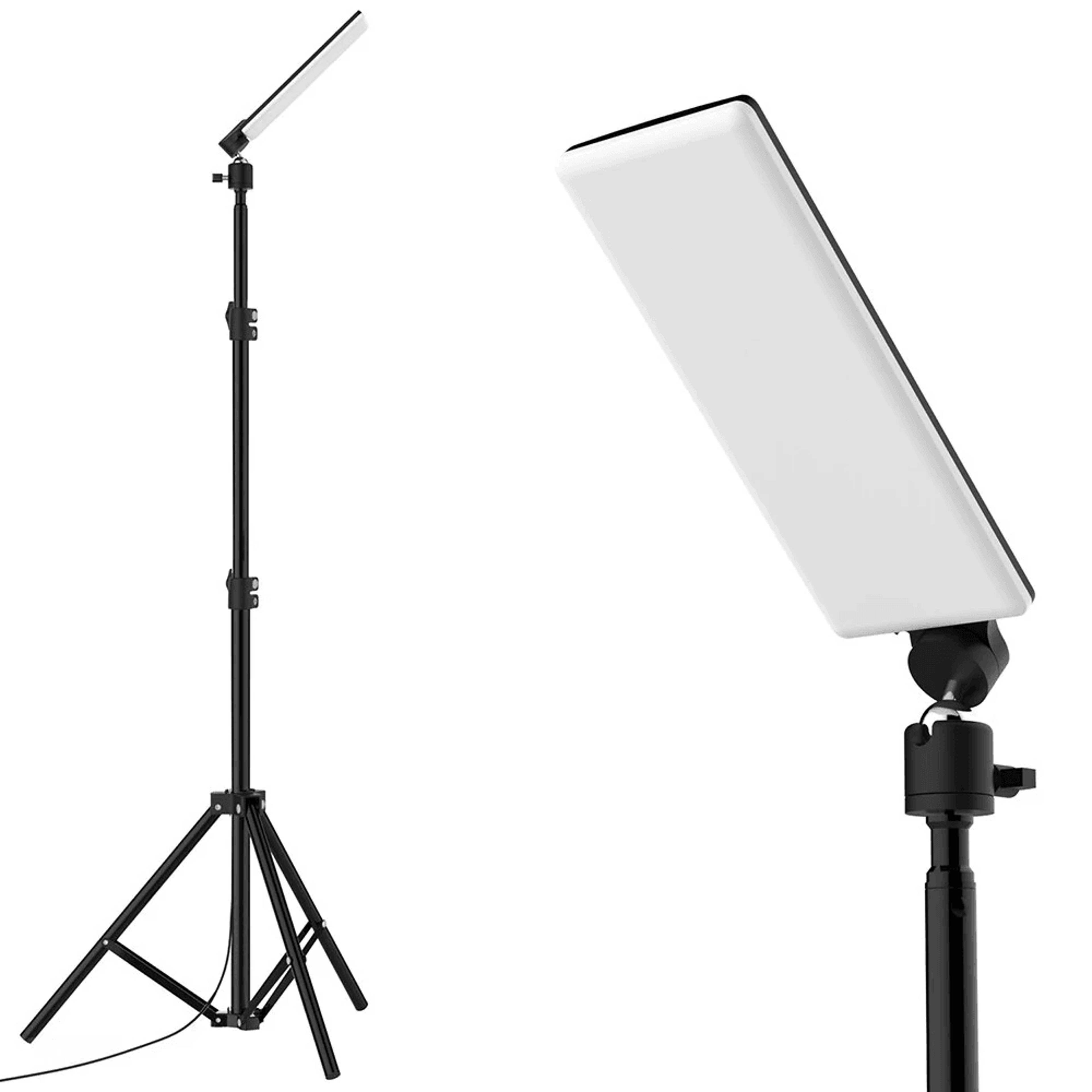 LED Work Lamp LED Retractable Tripod Stand Portable Camping Light Brightness Adjustable 0