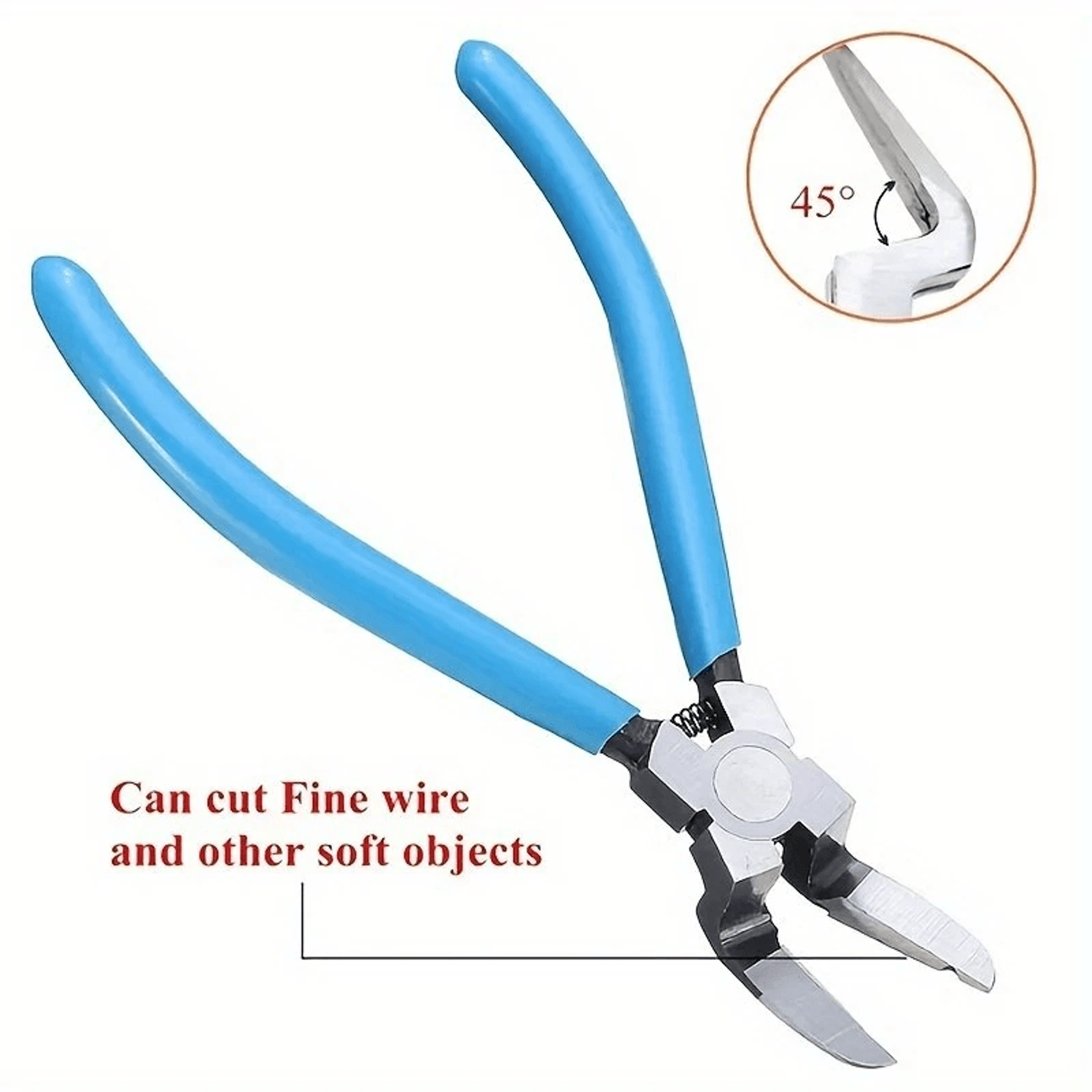 Heavy Duty Iron Diagonal Pliers Wire Stripper And Cutting Tool Blue 3