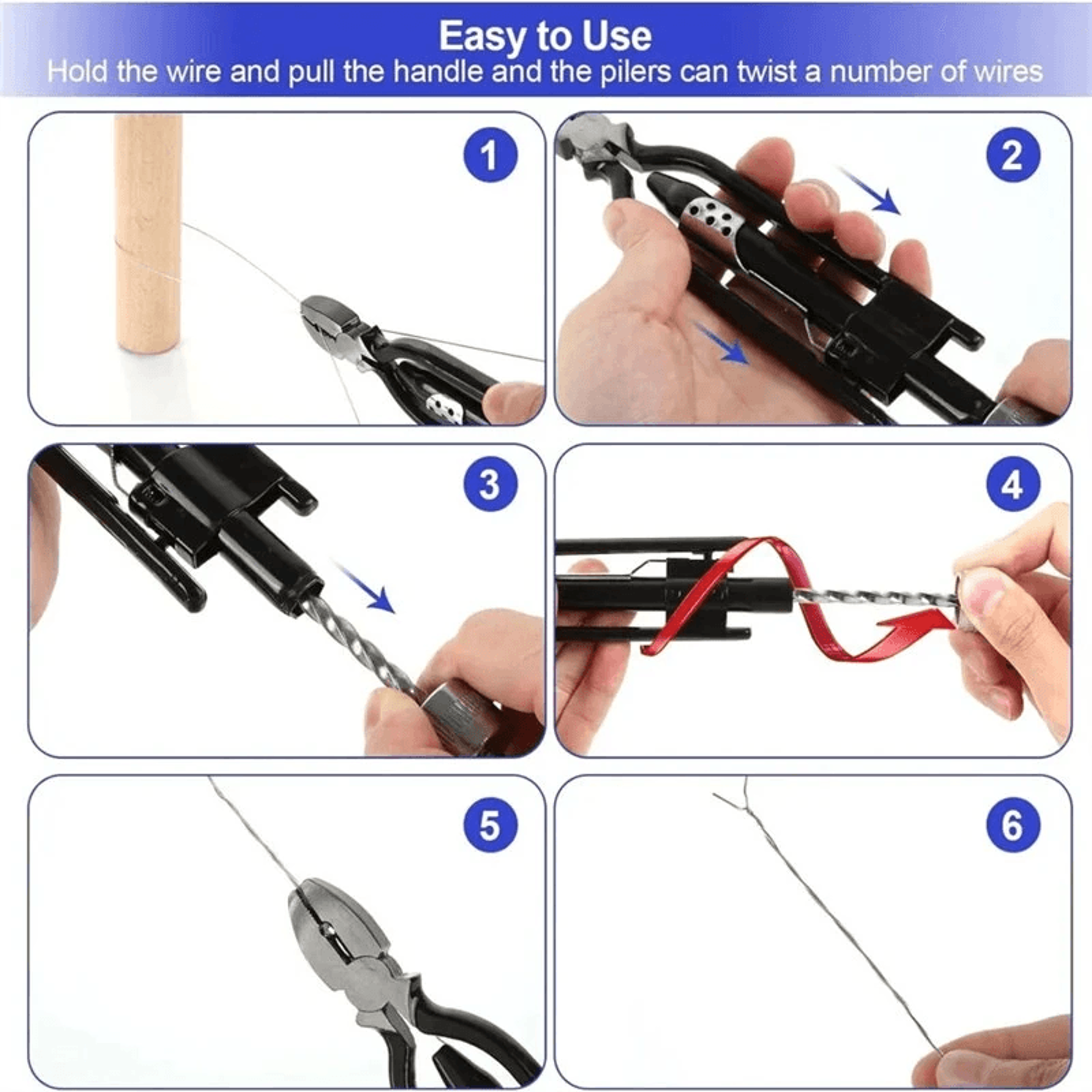 Safety Wire Twisting Pliers With Spring Return 2