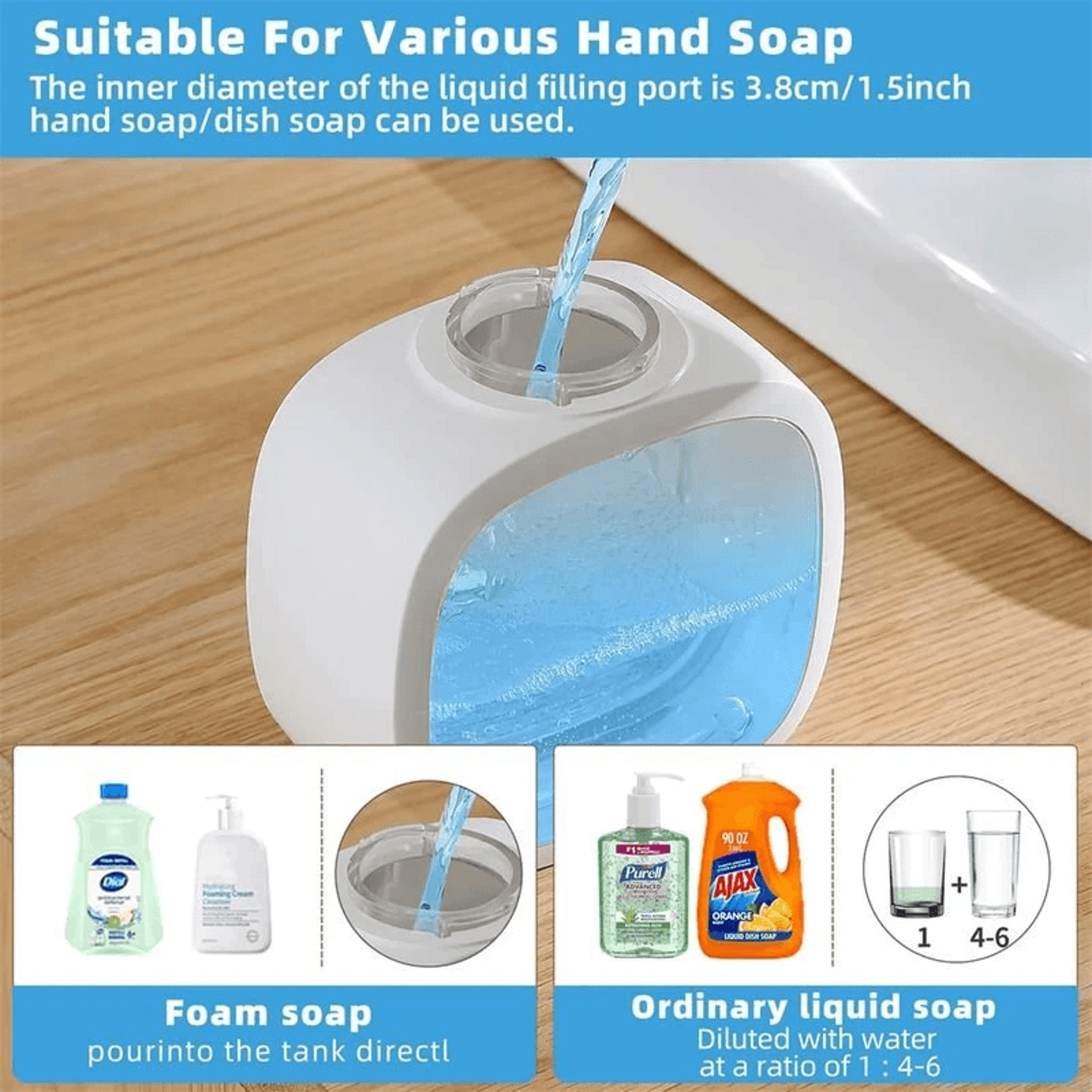 Smart Foam Soap Dispenser Infrared Sensor Waterproof 2