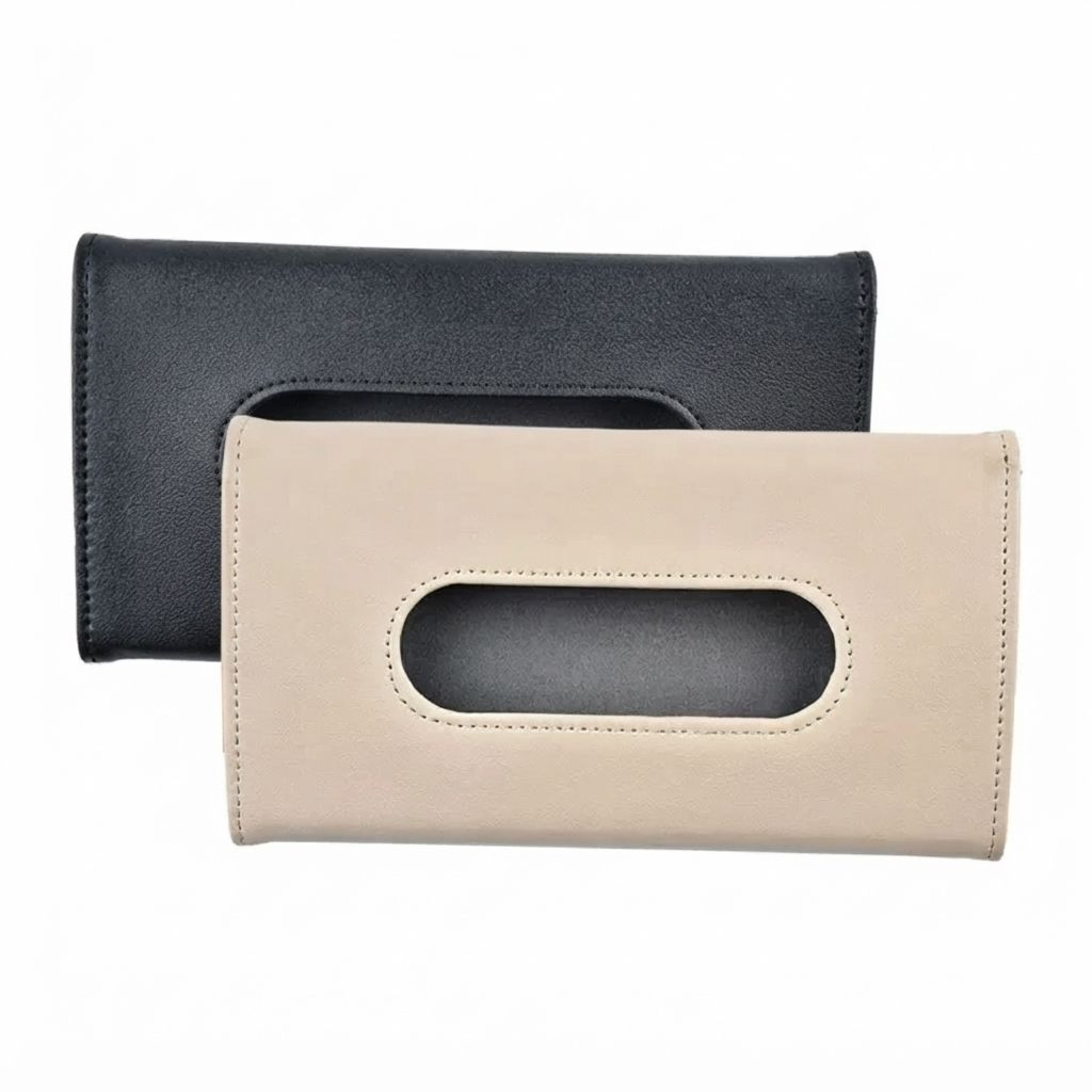 PU Leather Car Sun Visor Tissue Box Holder 0