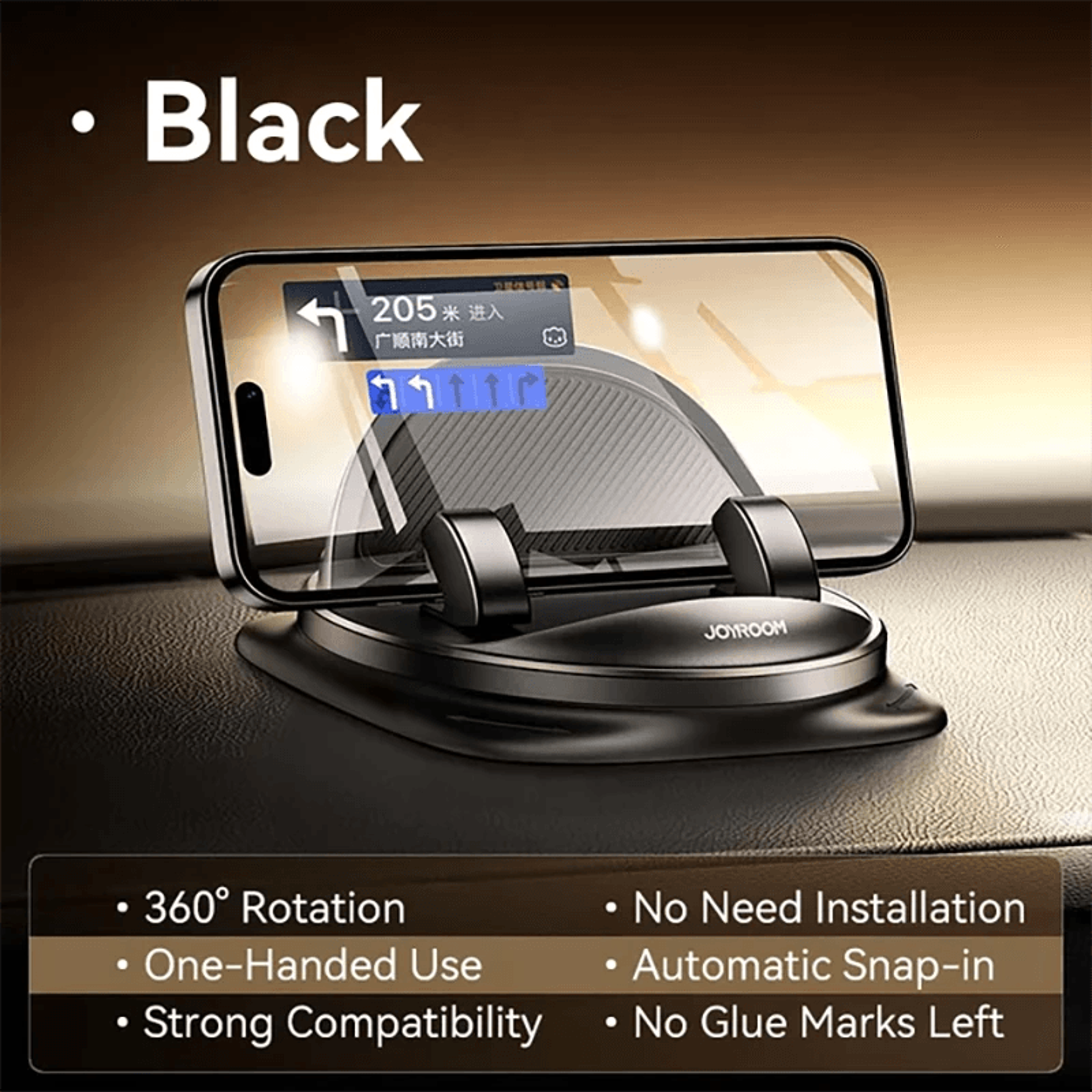Universal Dashboard Car Phone Holder With Rotation And One Handed Operation 6