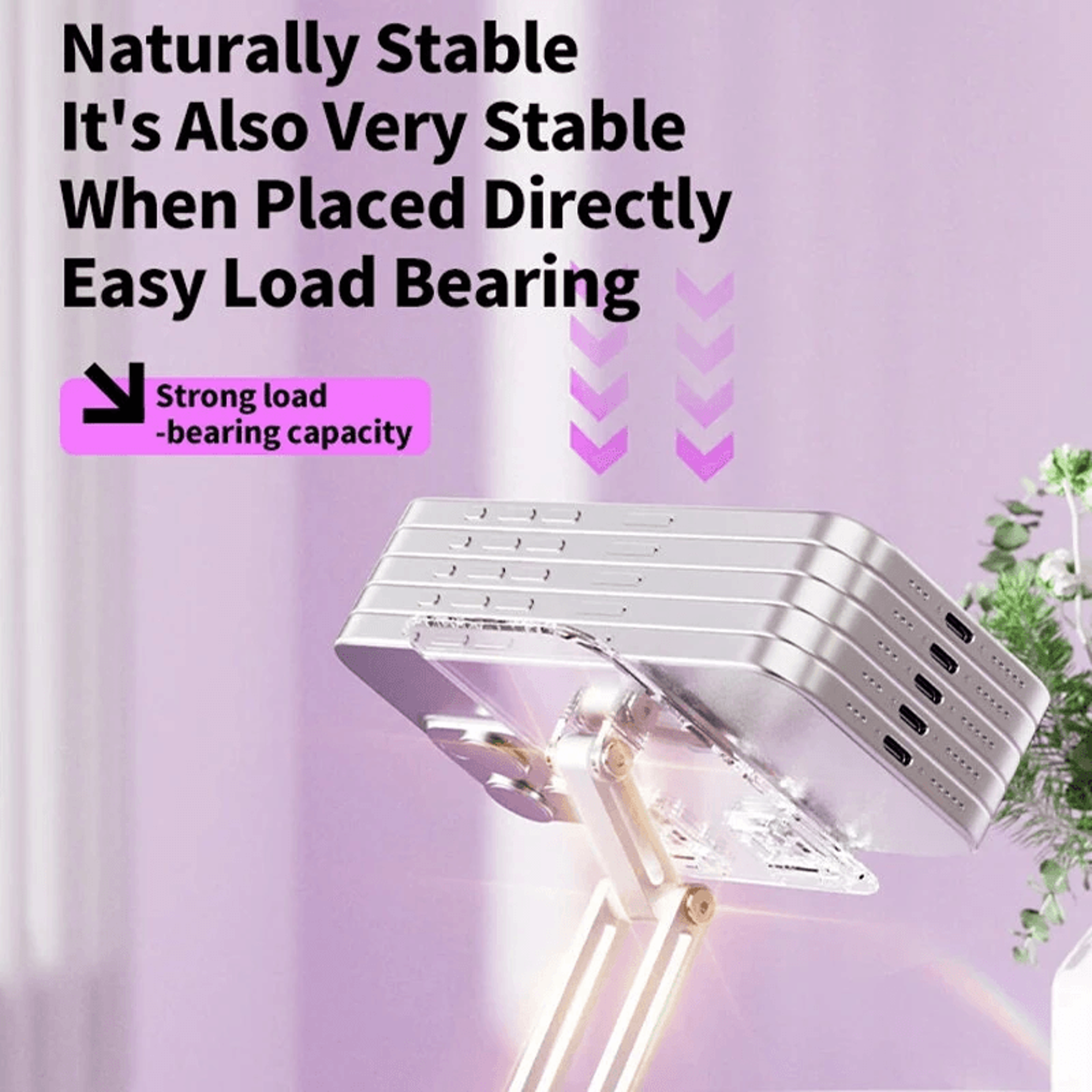 Foldable Desktop Phone Holder Stand With Adjustable Angle And Height 6