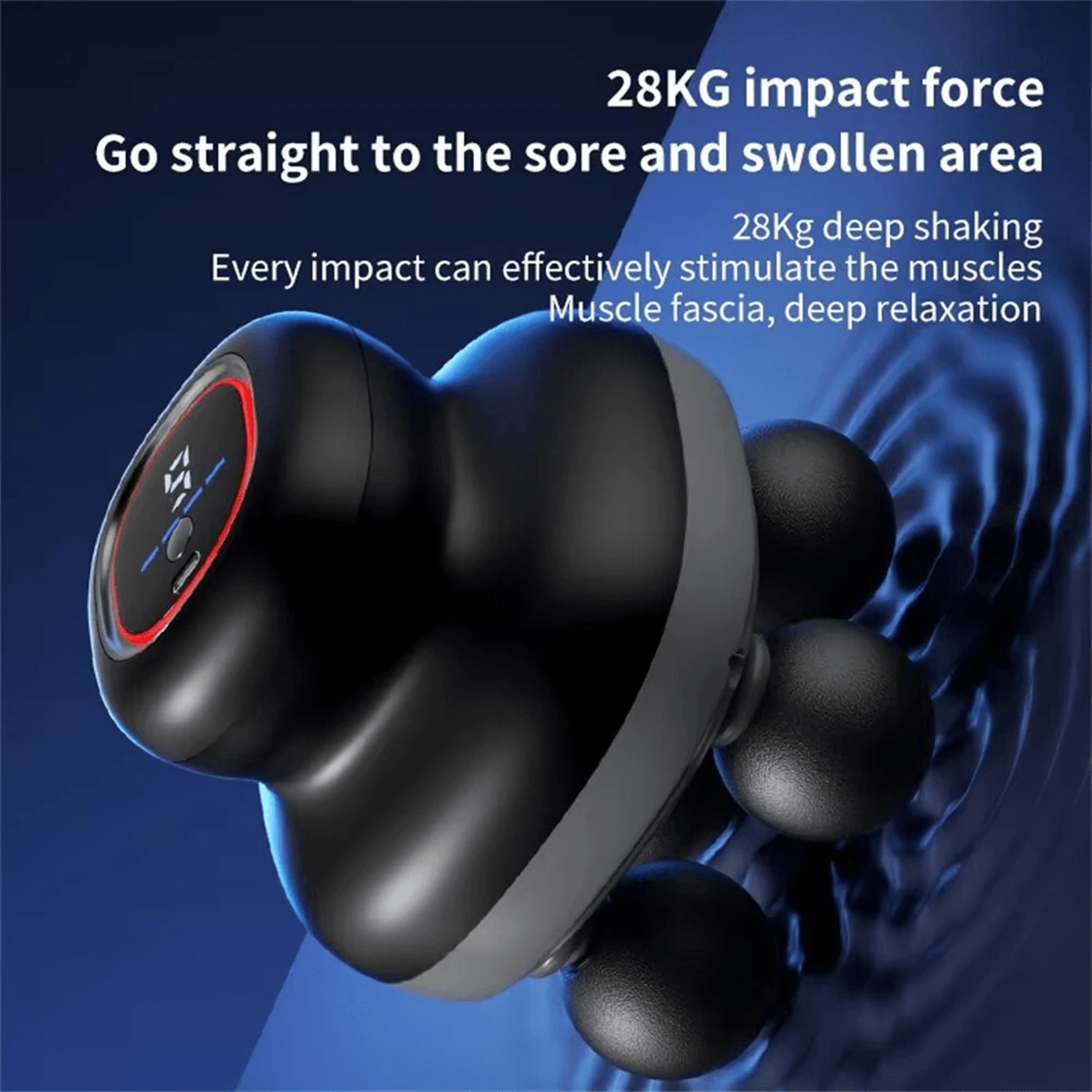 Black Head Deep Tissue Percussion Muscle Massage Gun 3