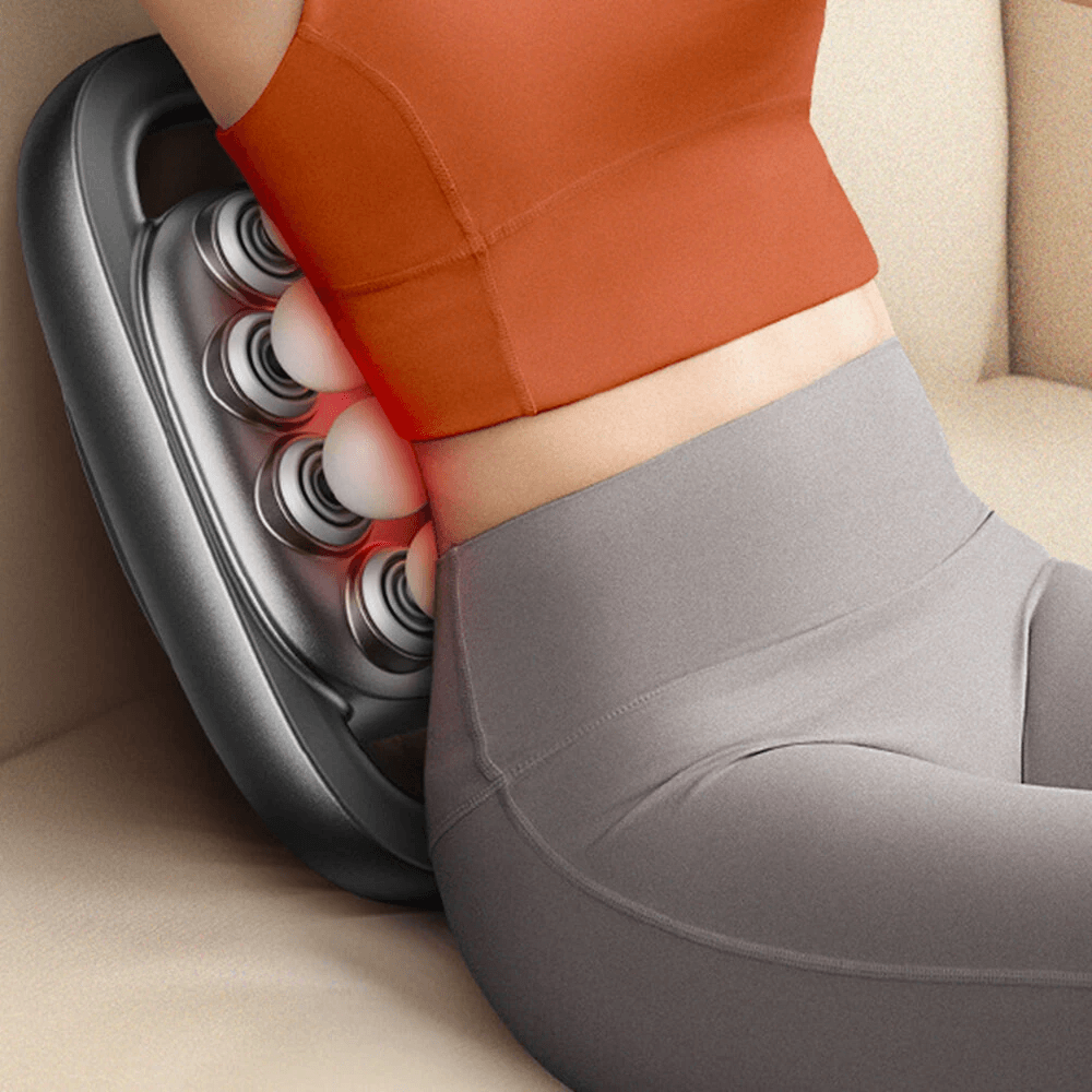 Professional Deep Tissue Massage Gun With Speeds And Red Light Therapy Black 2
