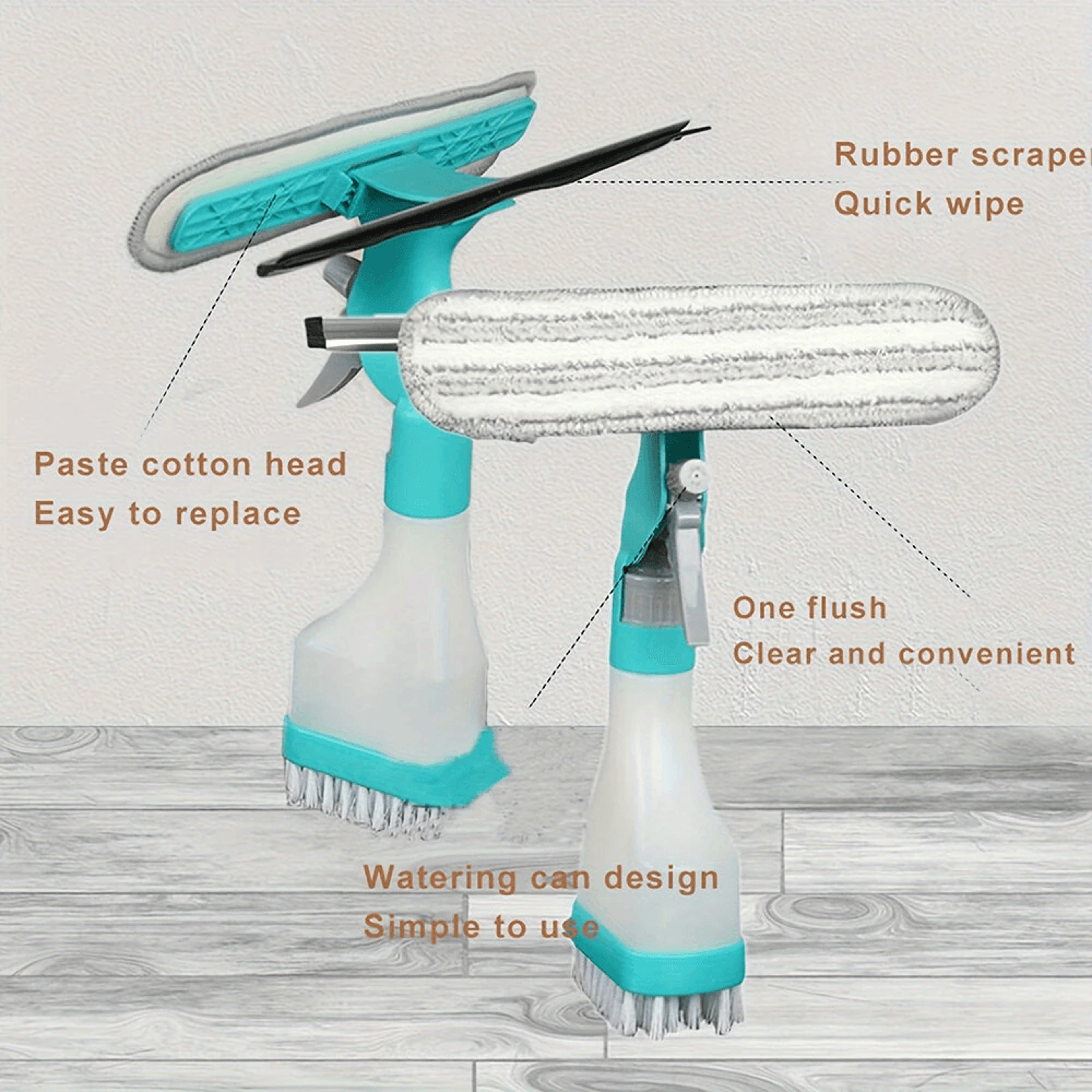 Green Multifunctional Window Cleaner And Glass Cleaning Brush 4