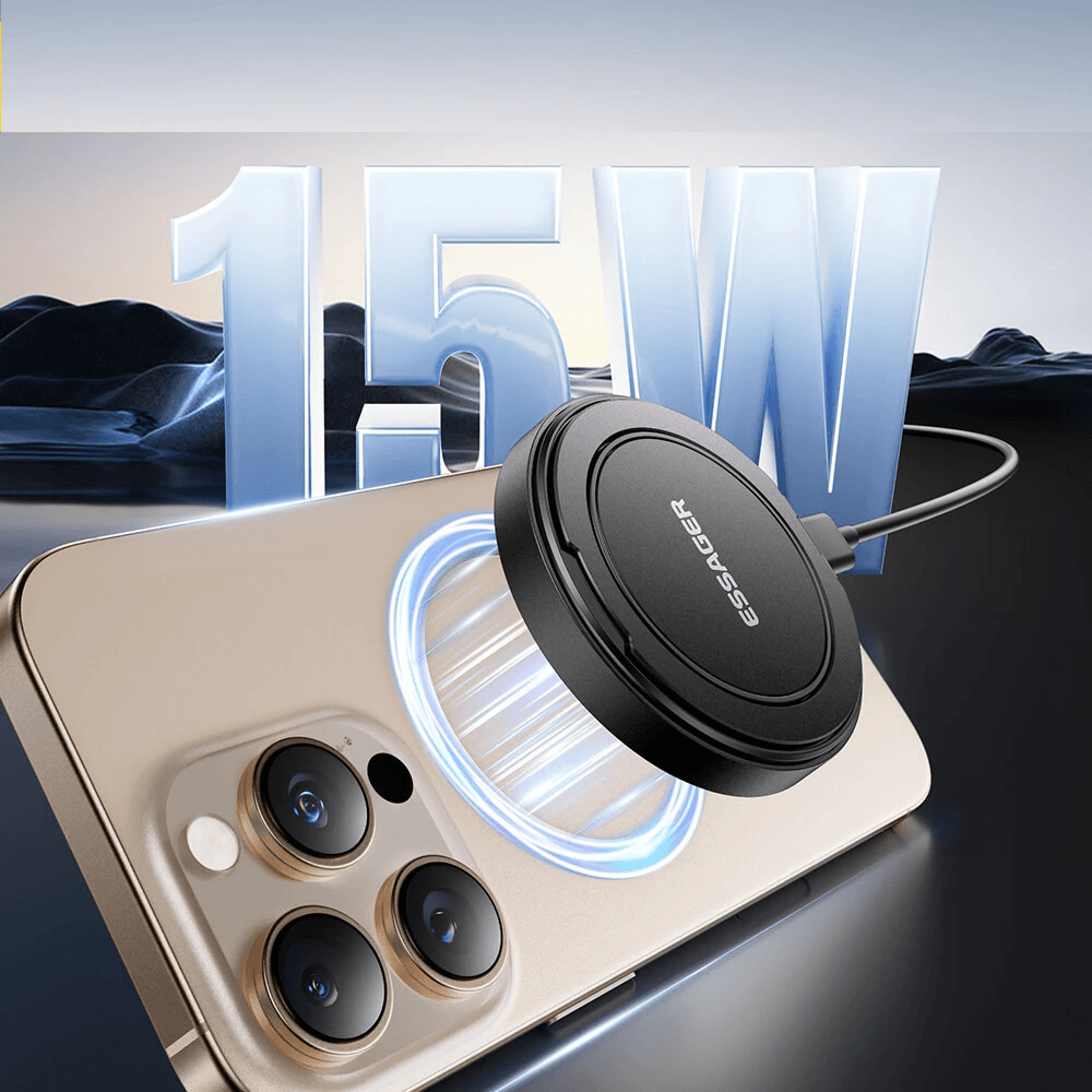 Magnetic Wireless Charger With Rotating Stand And USB C Input 2