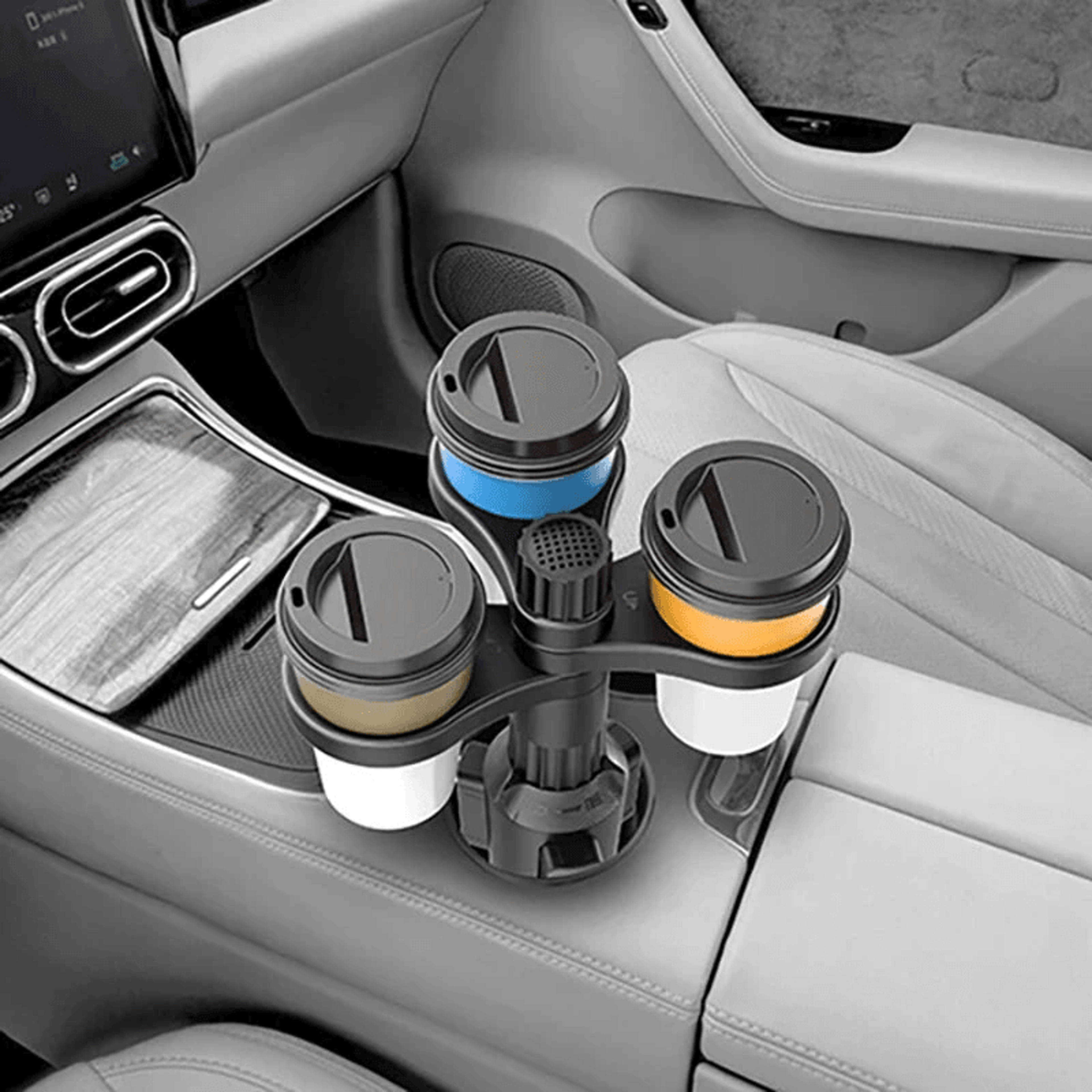 Car Cup Holder Expander With Adjustable Base And Degree Rotation 4