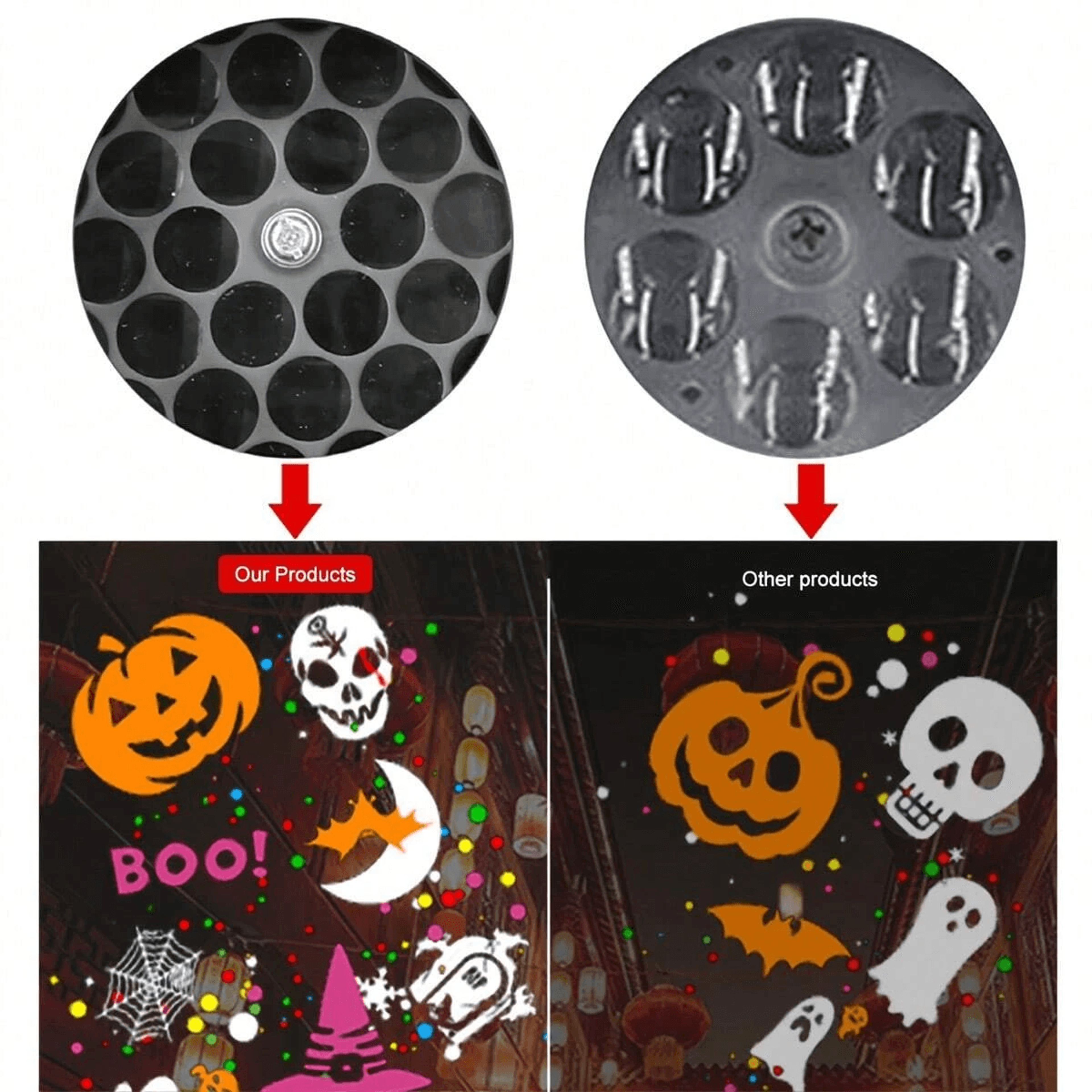 Halloween Projection Lamp With LED Patterns 6