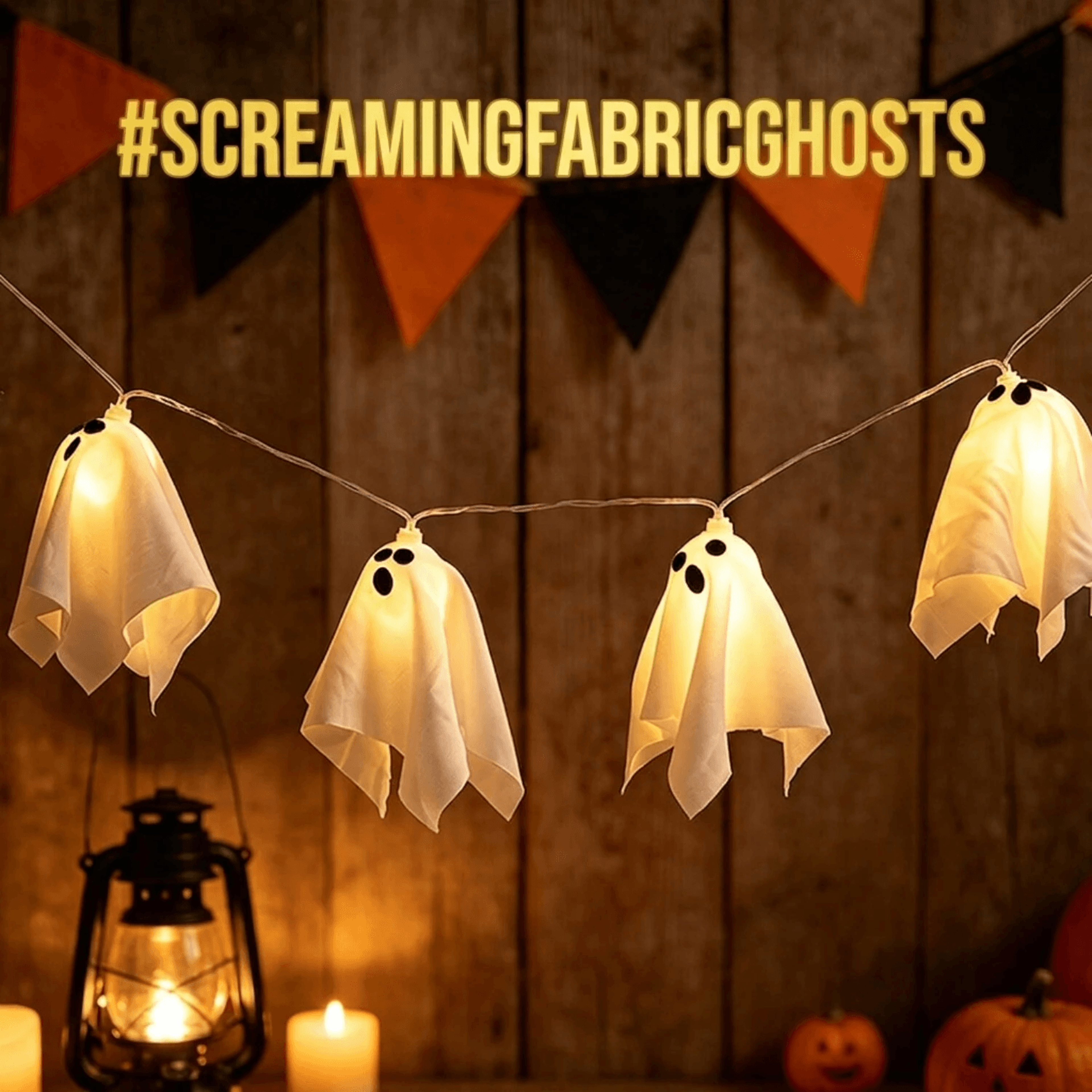 Halloween Ghost LED String Lights USB Powered Warm White Holiday Decorations 3