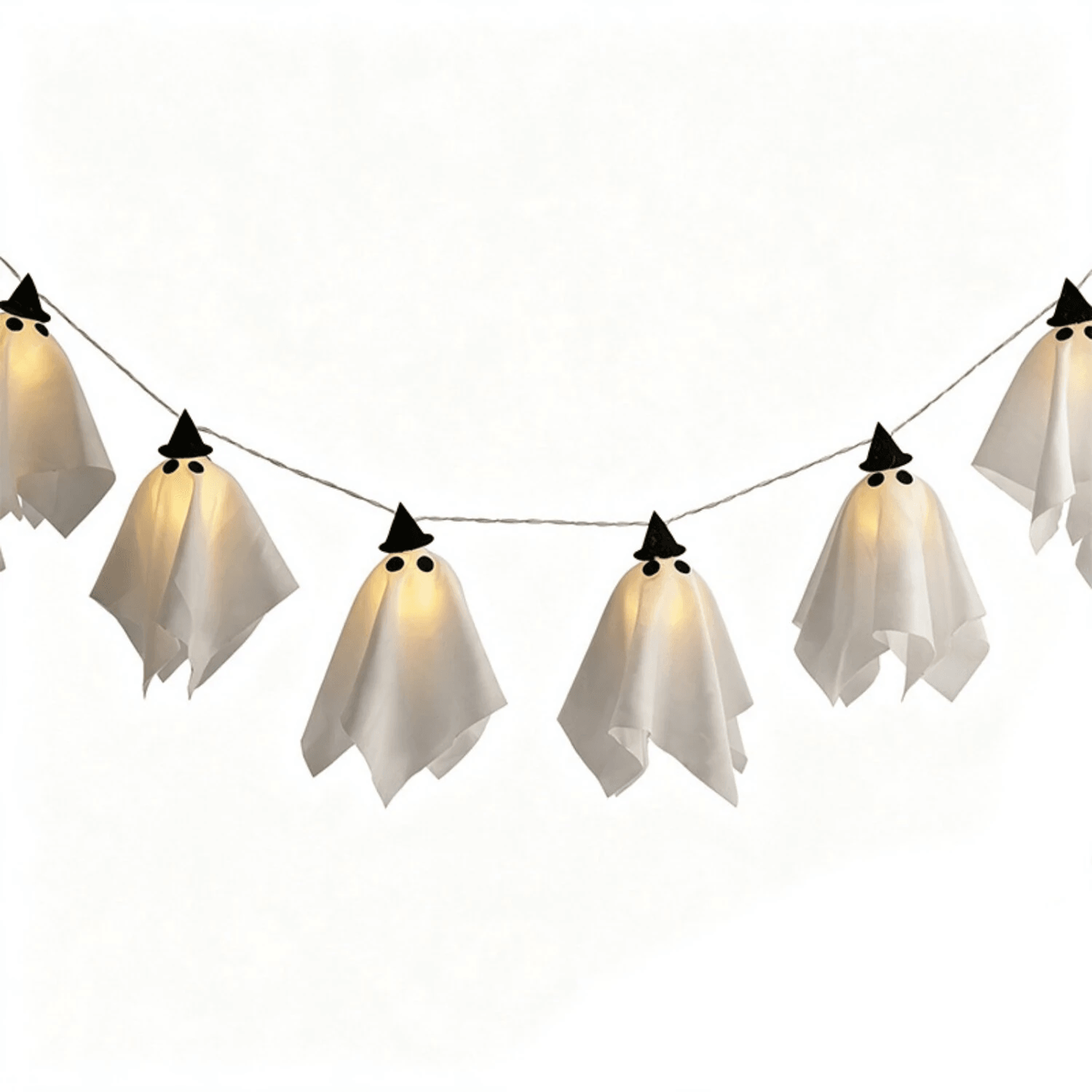 Halloween Ghost LED String Lights USB Powered Warm White Holiday Decorations 0