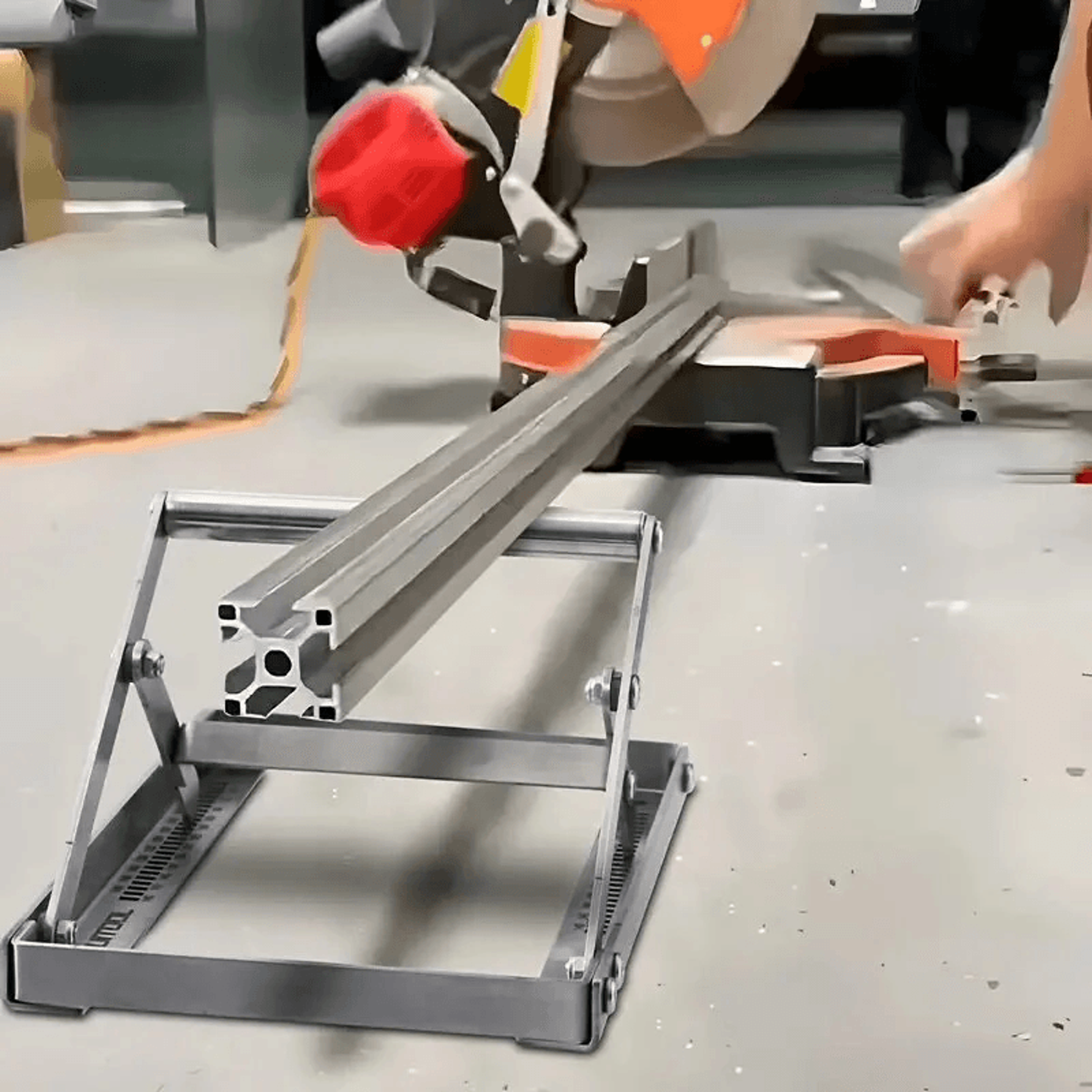 Adjustable Cutting Machine Support Stand Stainless Steel Foldable Bracket 2