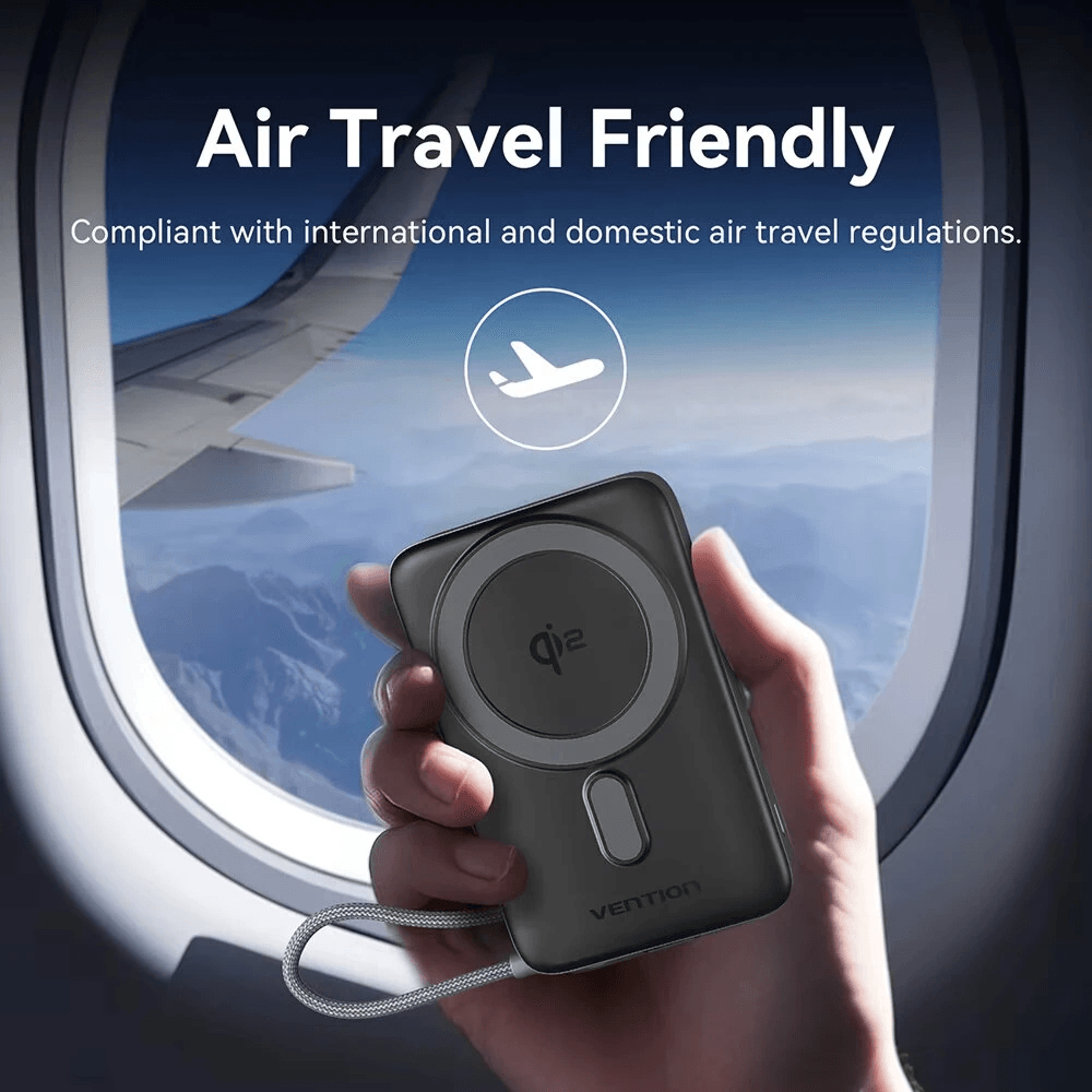 Magnetic Wireless Power Bank With Fast Charging And Built In USB C Cable 2