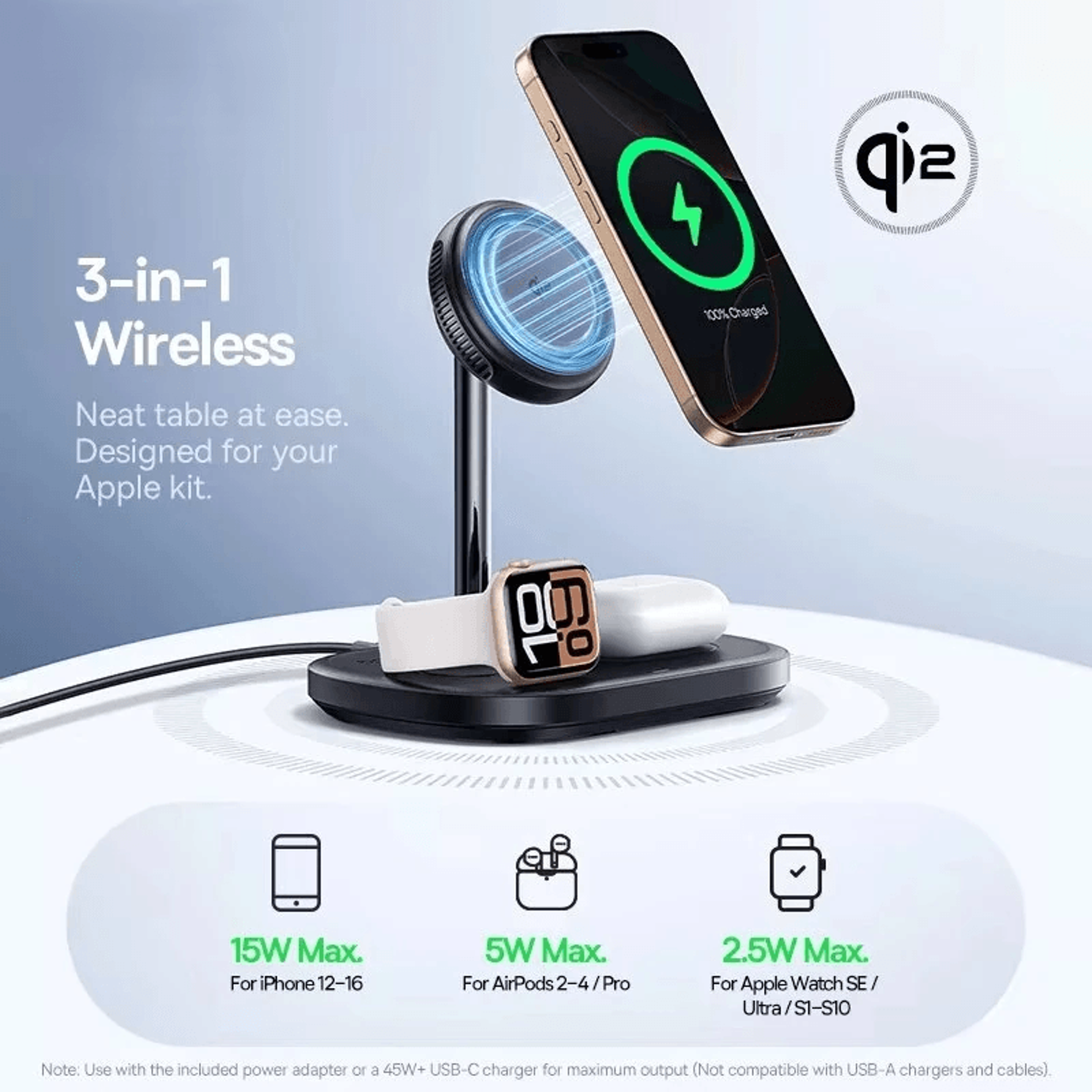 Magnetic Wireless Charging Stand With Phone Charging And TEC Cooling 2