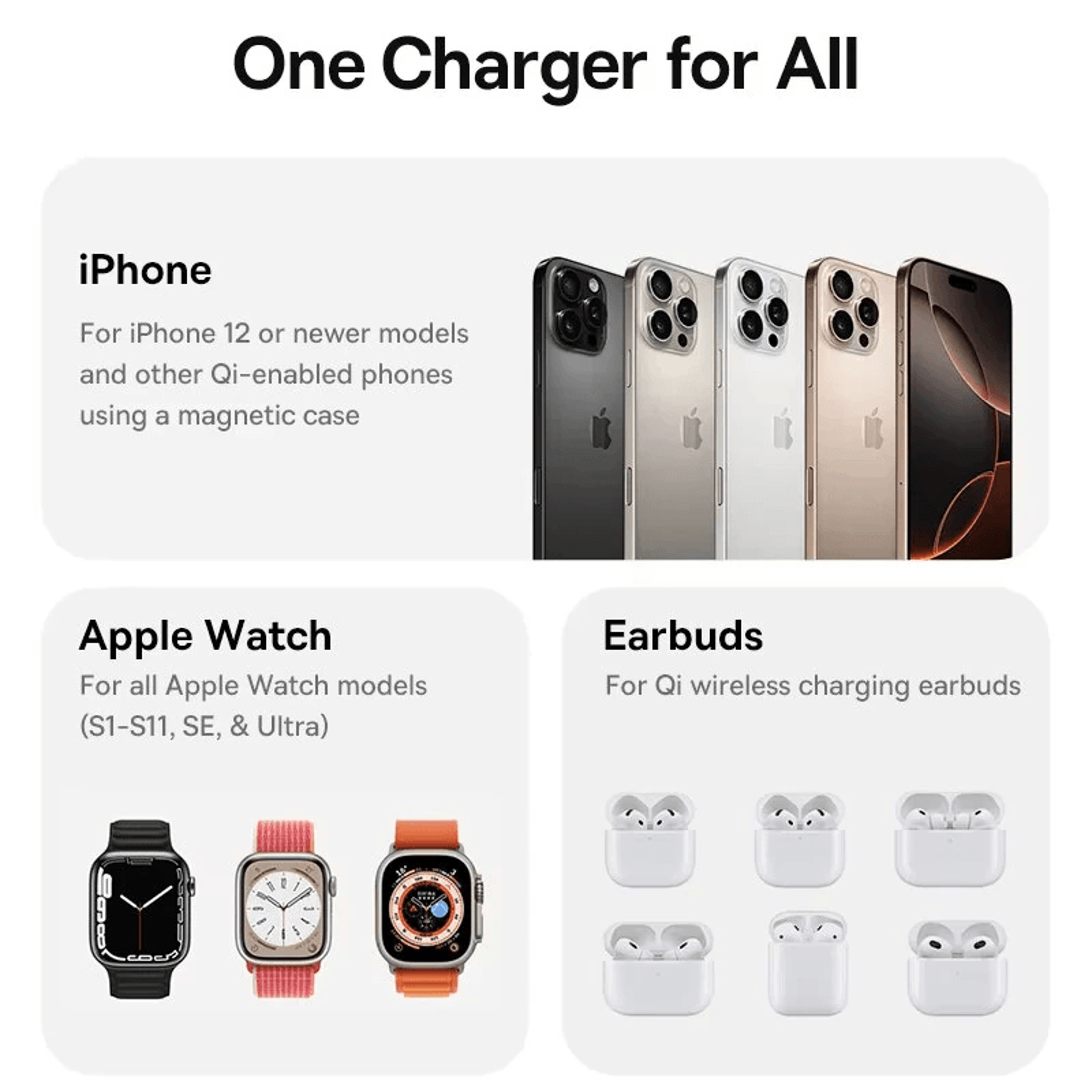 Magnetic Wireless Charger Stand Foldable Charging Station 4