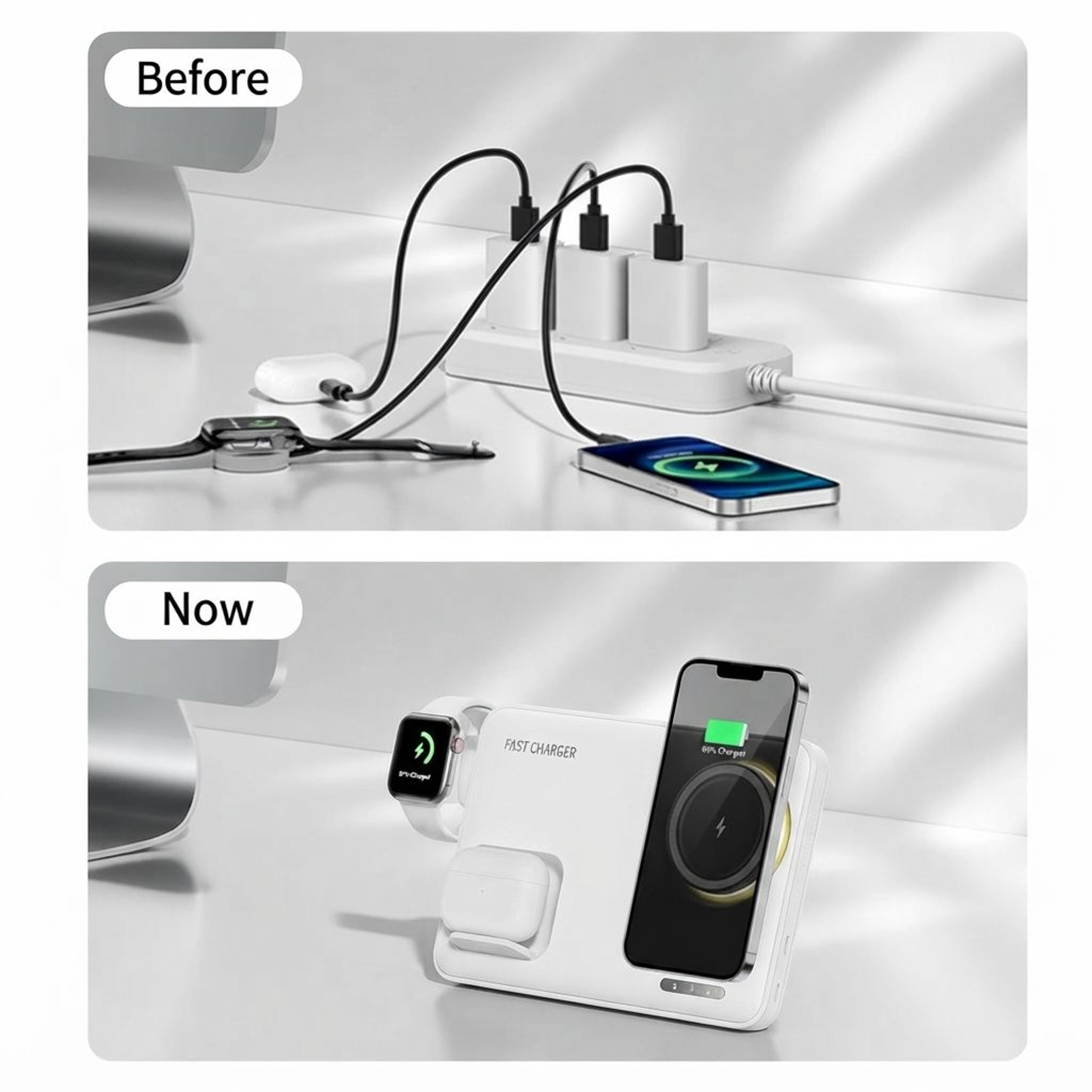 Magnetic Wireless Charger Foldable Charging Stand 4