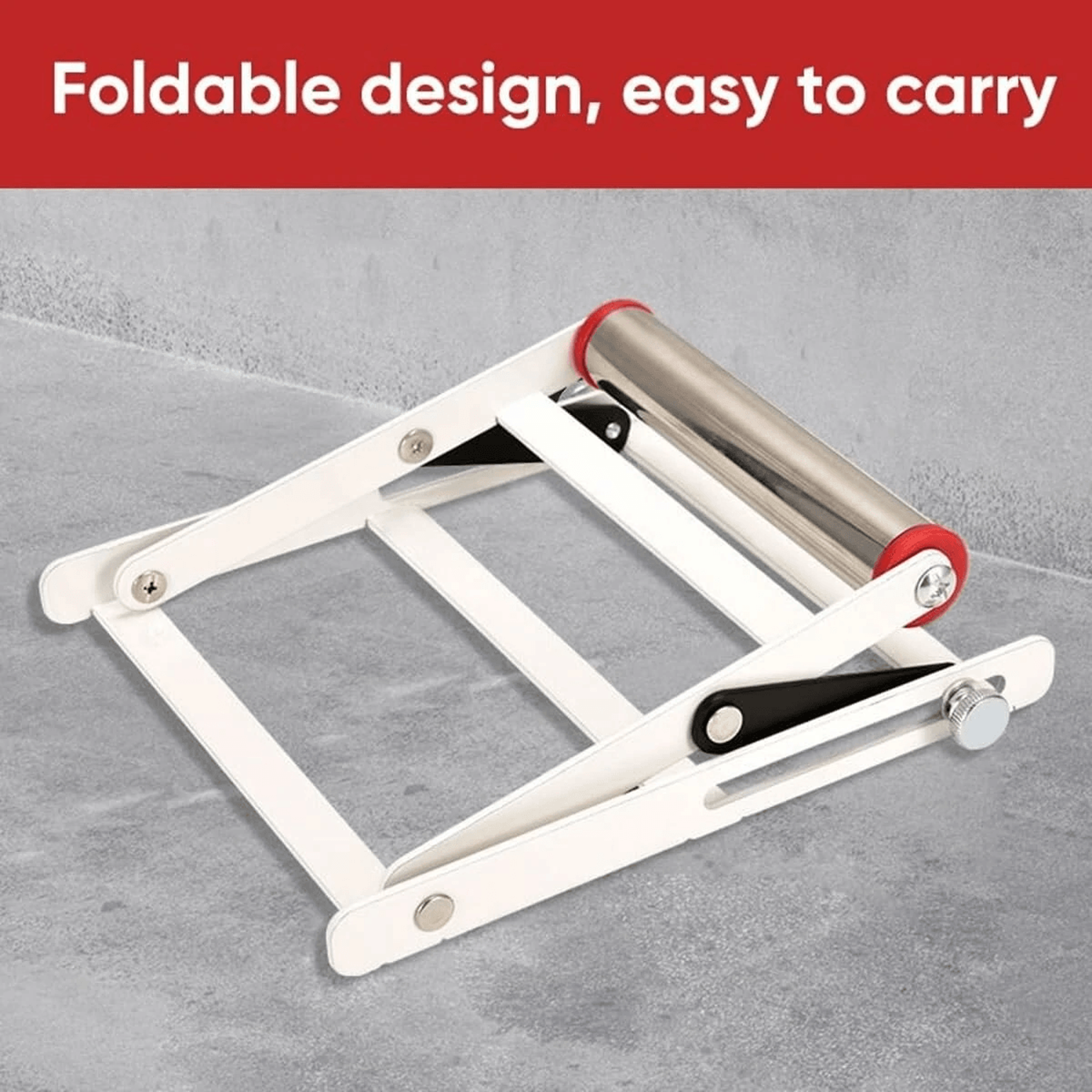 Adjustable Cutting Machine Support Stand With Foldable Wheel Support 4
