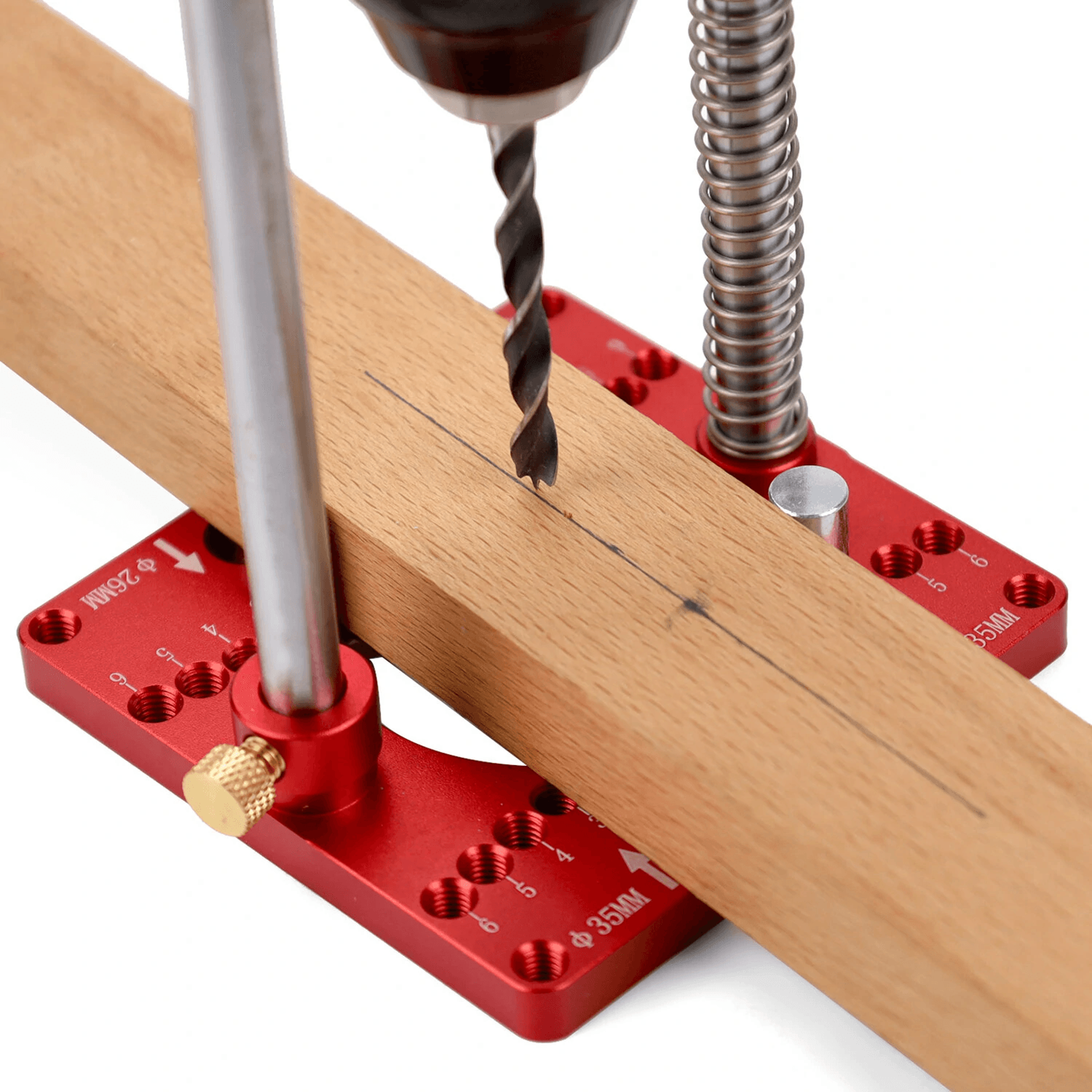 Concealed Hinge Drill Guide Adjustable Aluminum Cabinet Hardware Jig 7