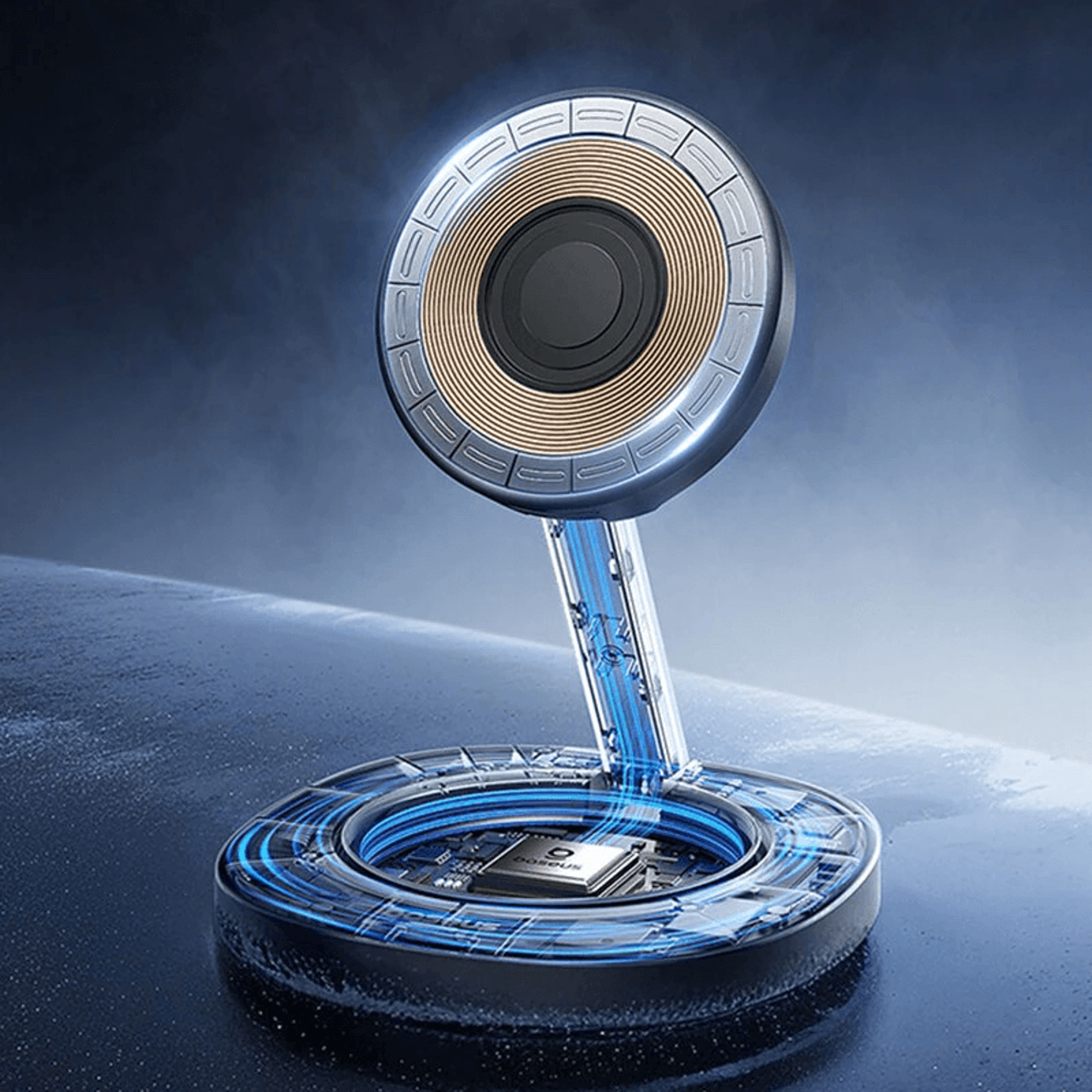 Magnetic Wireless Charging Stand With Foldable Dual Axis Design 3