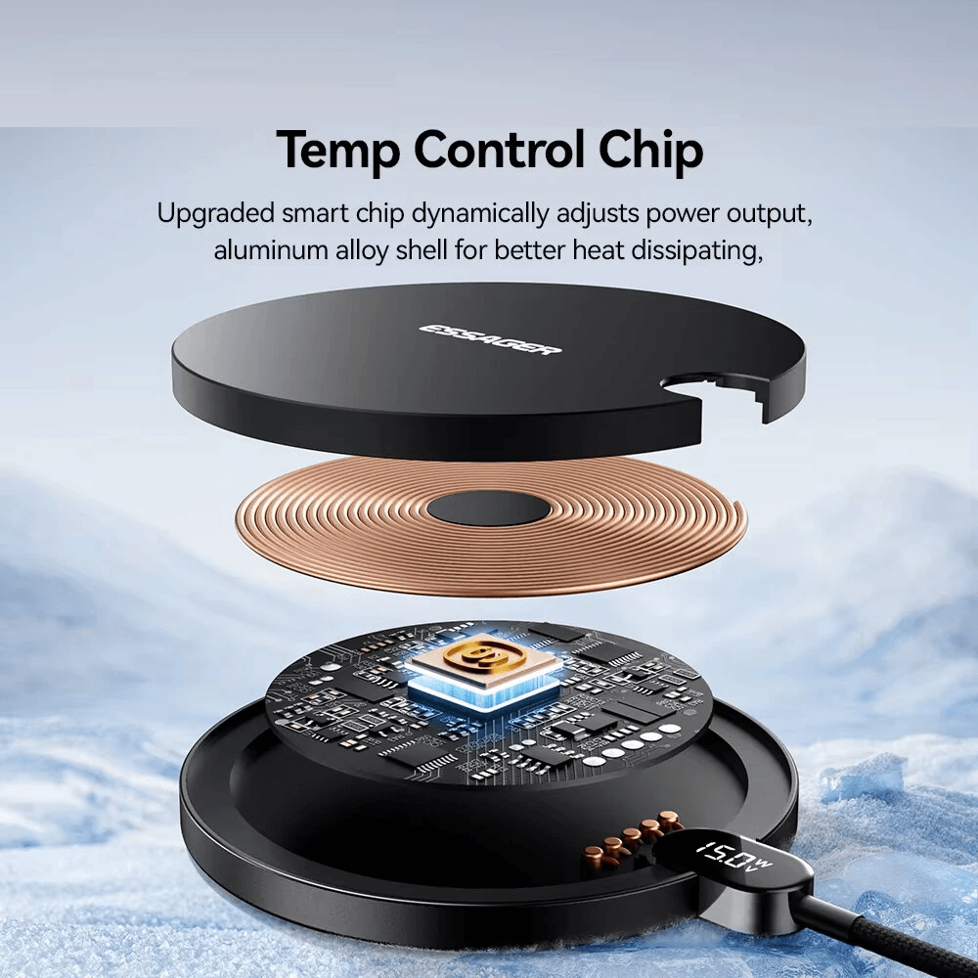 Wireless Charging Pad With LED Power Display 4