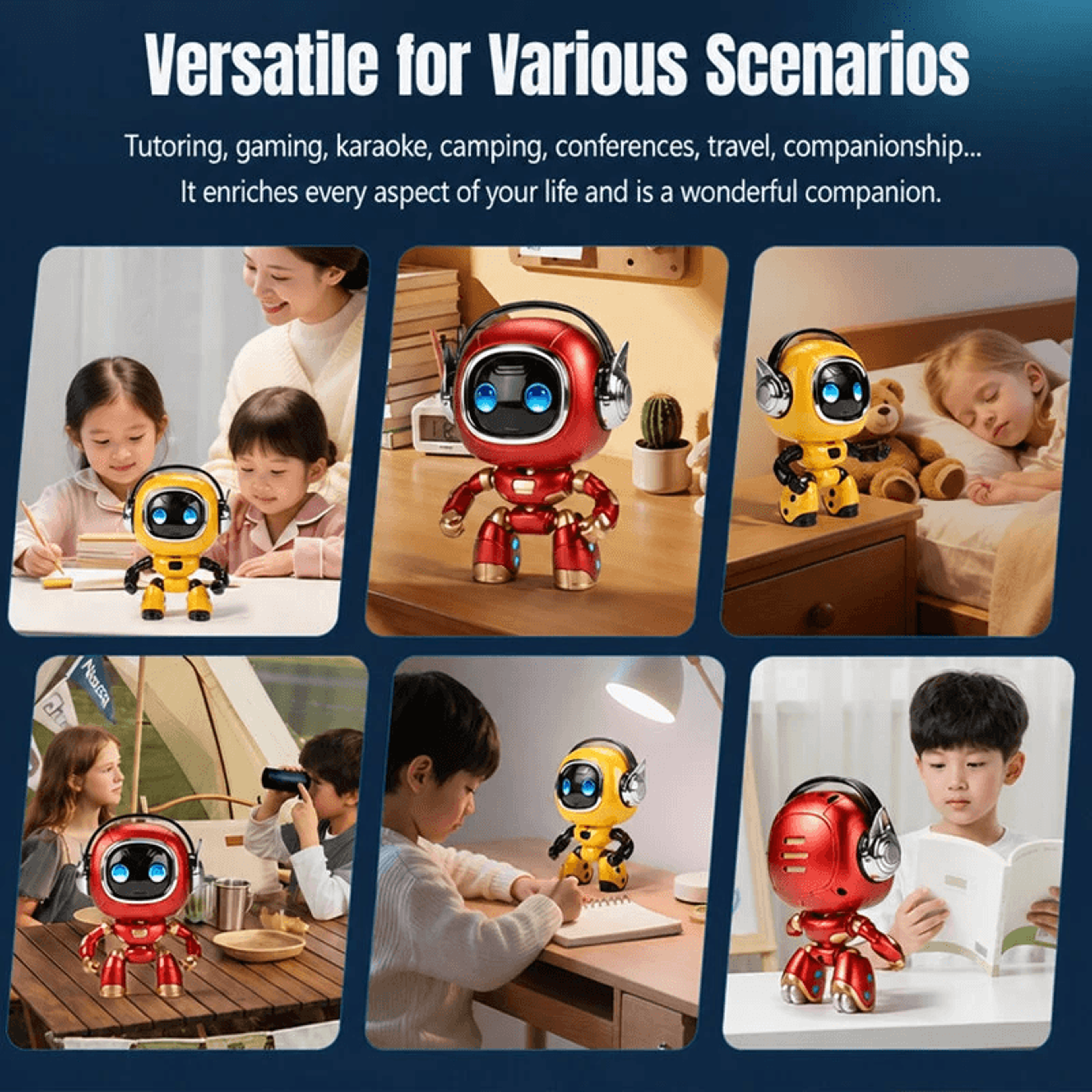 AI Smart Speaker Robot With Multilingual Voice Assistant Speaker And Parental Controls 2