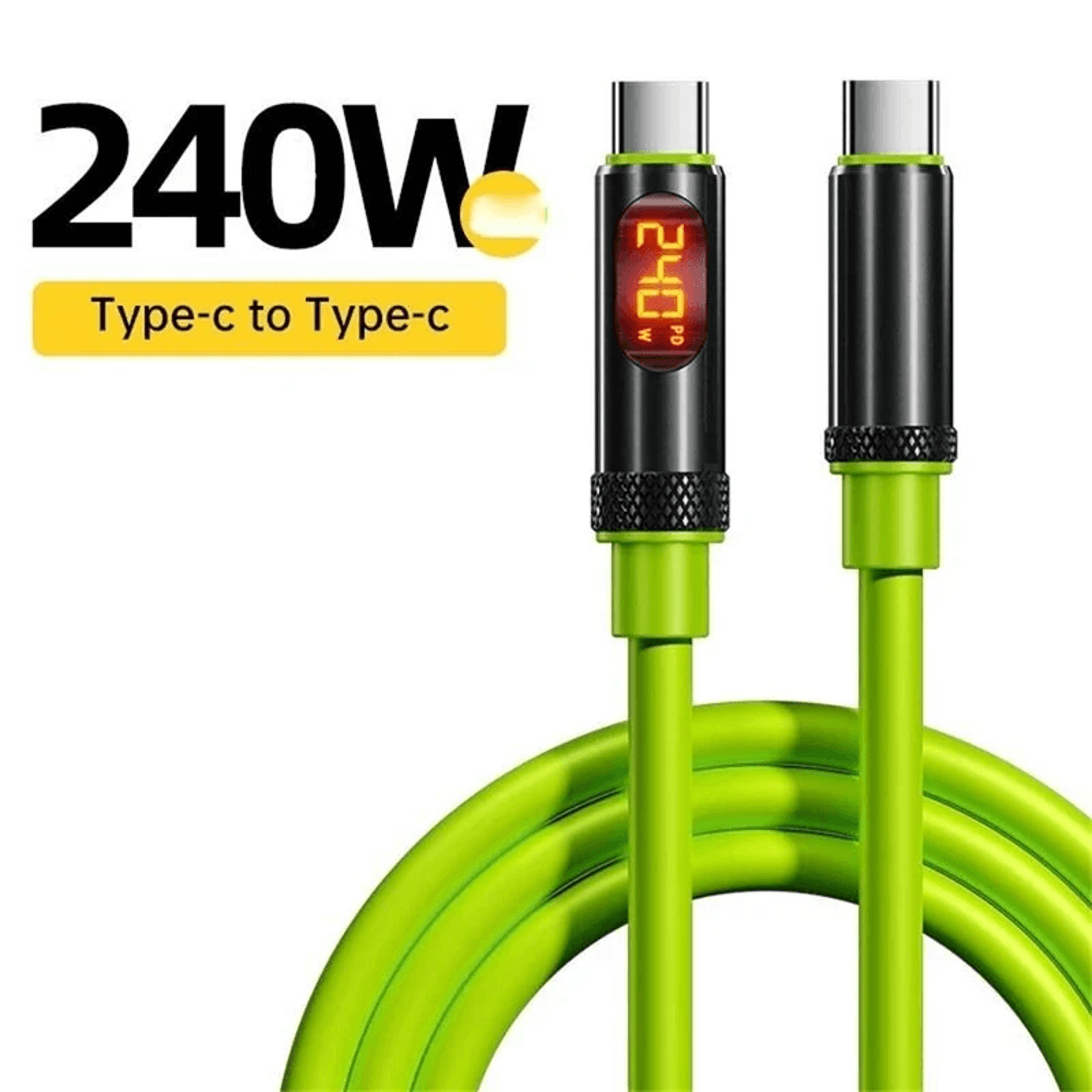 USB C To USB C Fast Charging Cable With LED Power Display 2