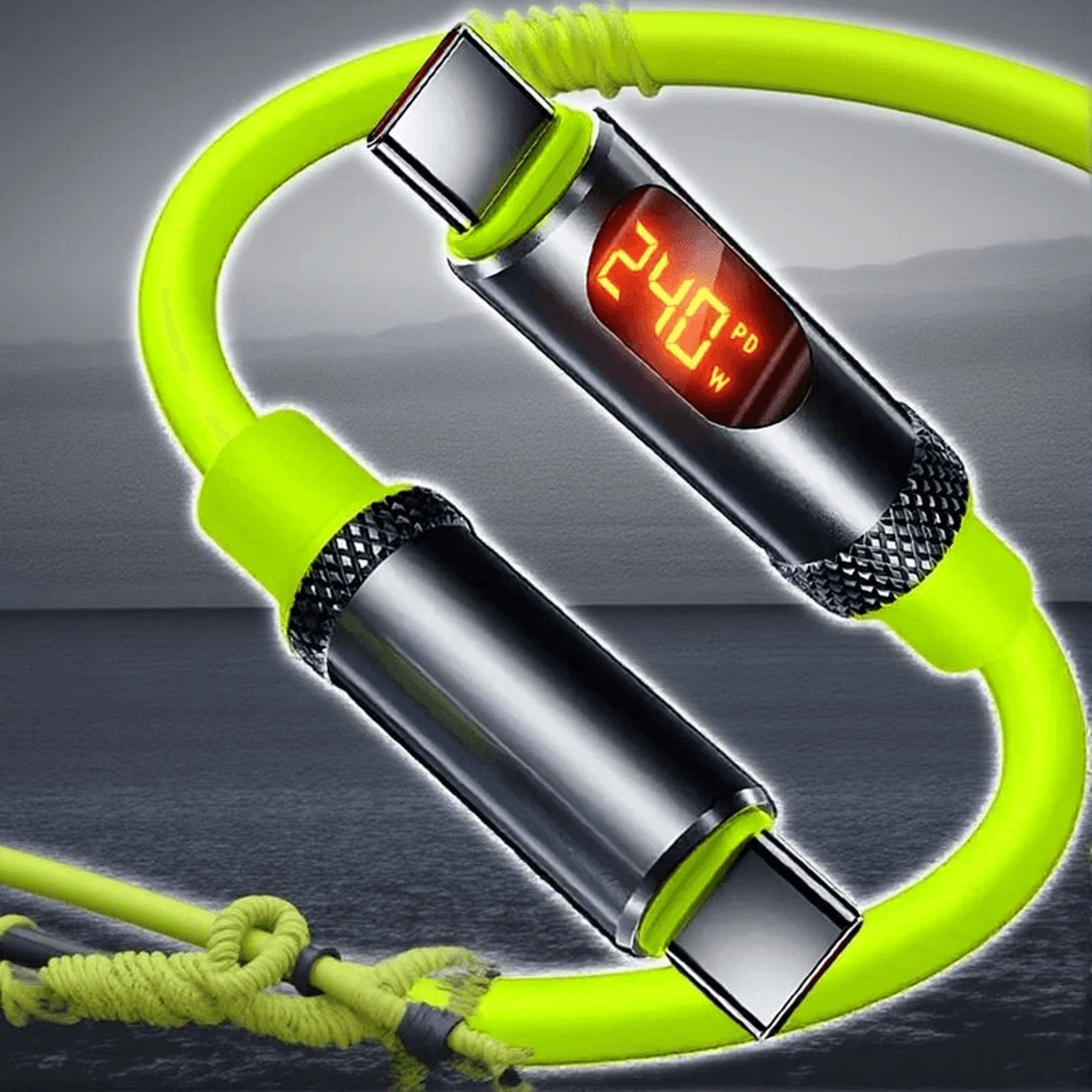 USB C To USB C Fast Charging Cable With LED Power Display 1