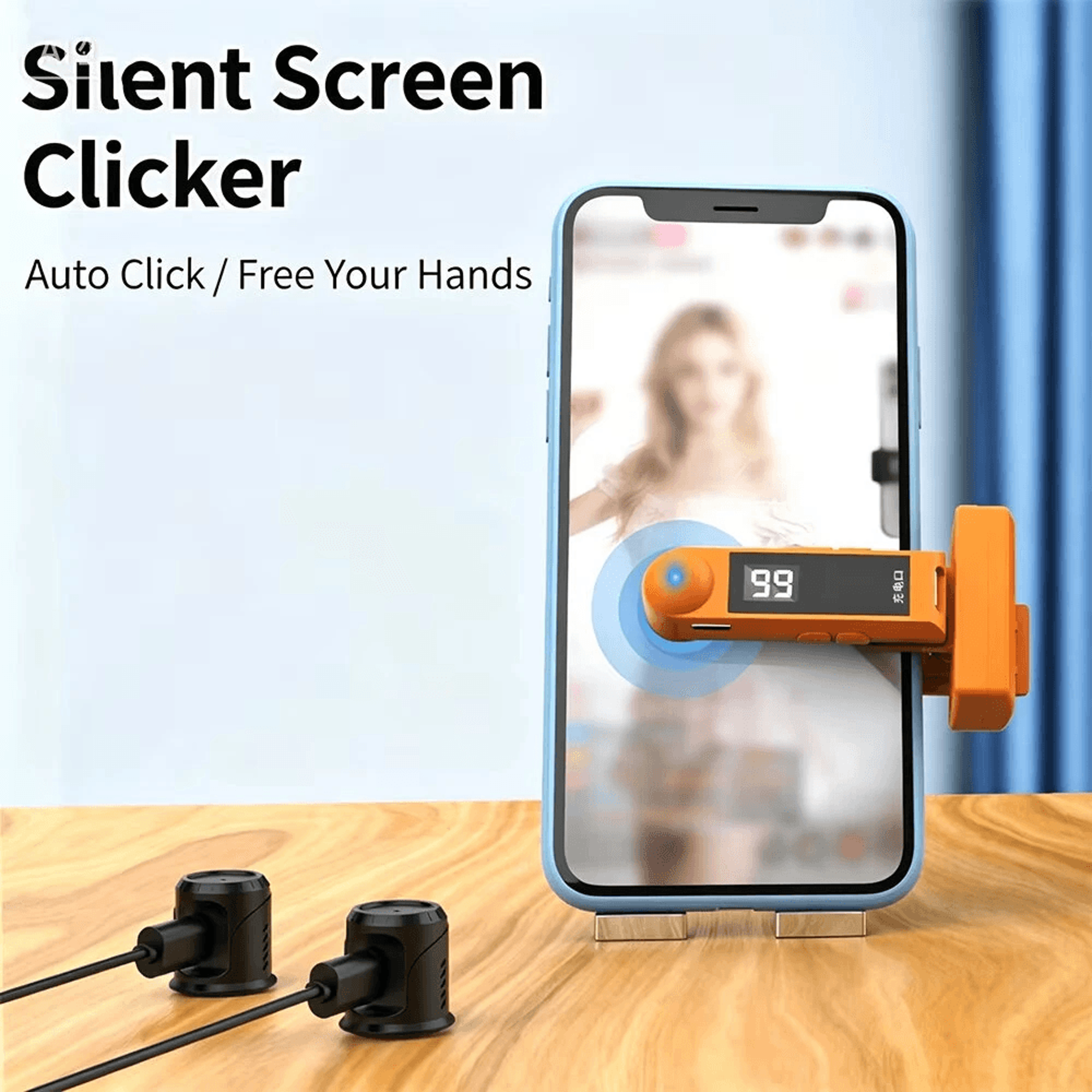 Portable Smart Screen Auto Clicker With Digital Display And Adjustable Tap Speed 4