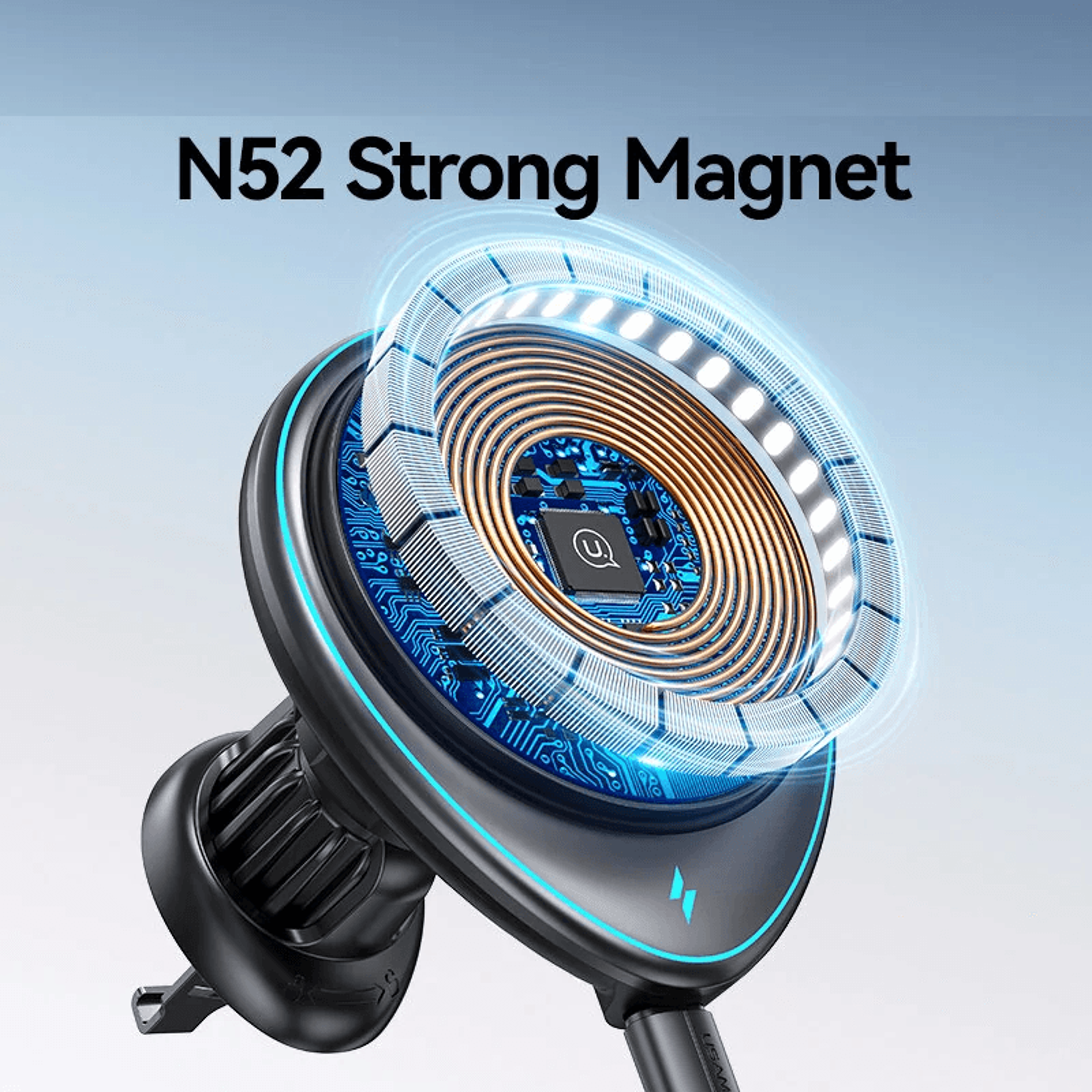 Wireless Magnetic Car Phone Holder With Charging Air Vent Mount 4
